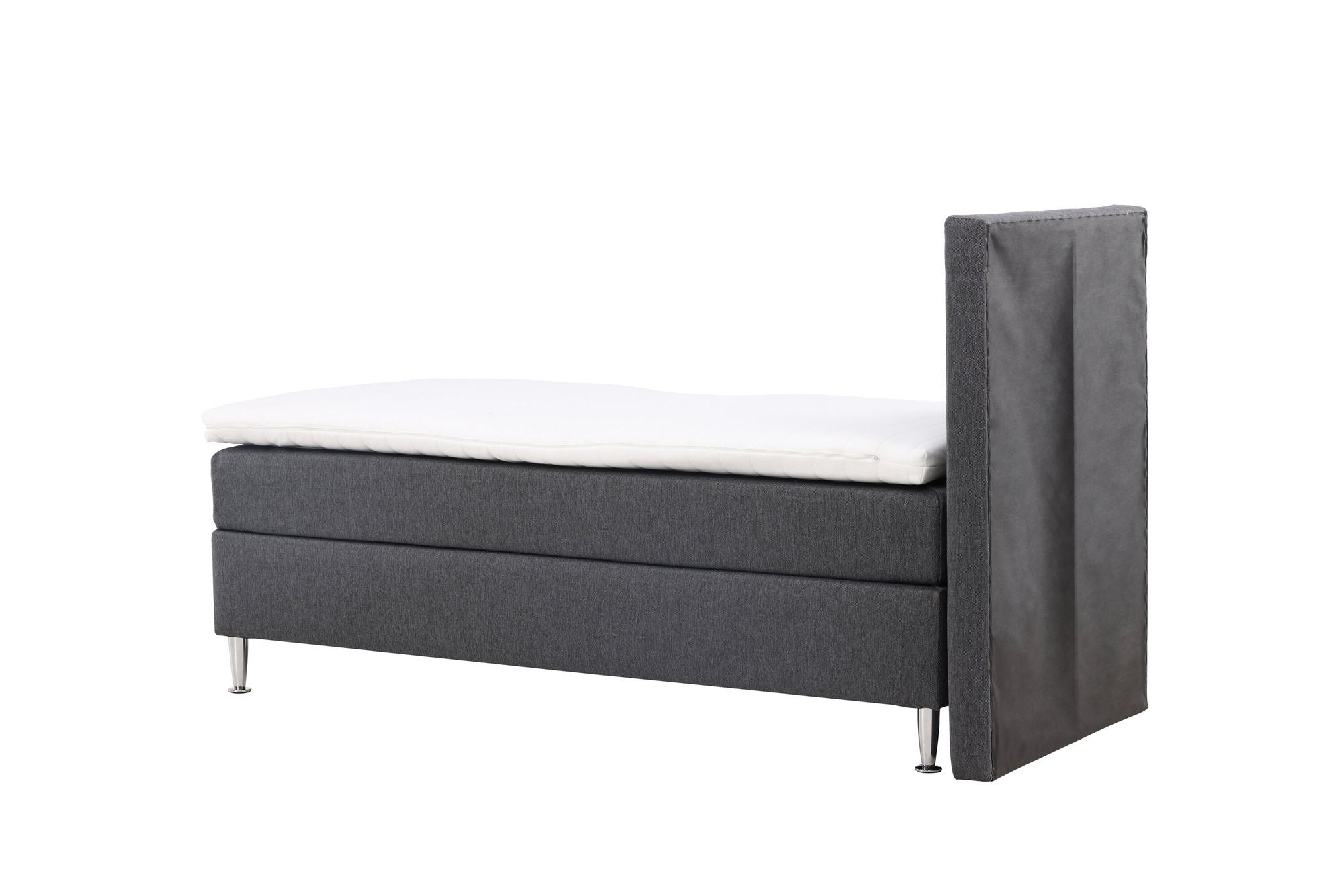 Venture Home Toledo Bed 90*200 - Matte Silver / Dark grey Fabric Lino 12