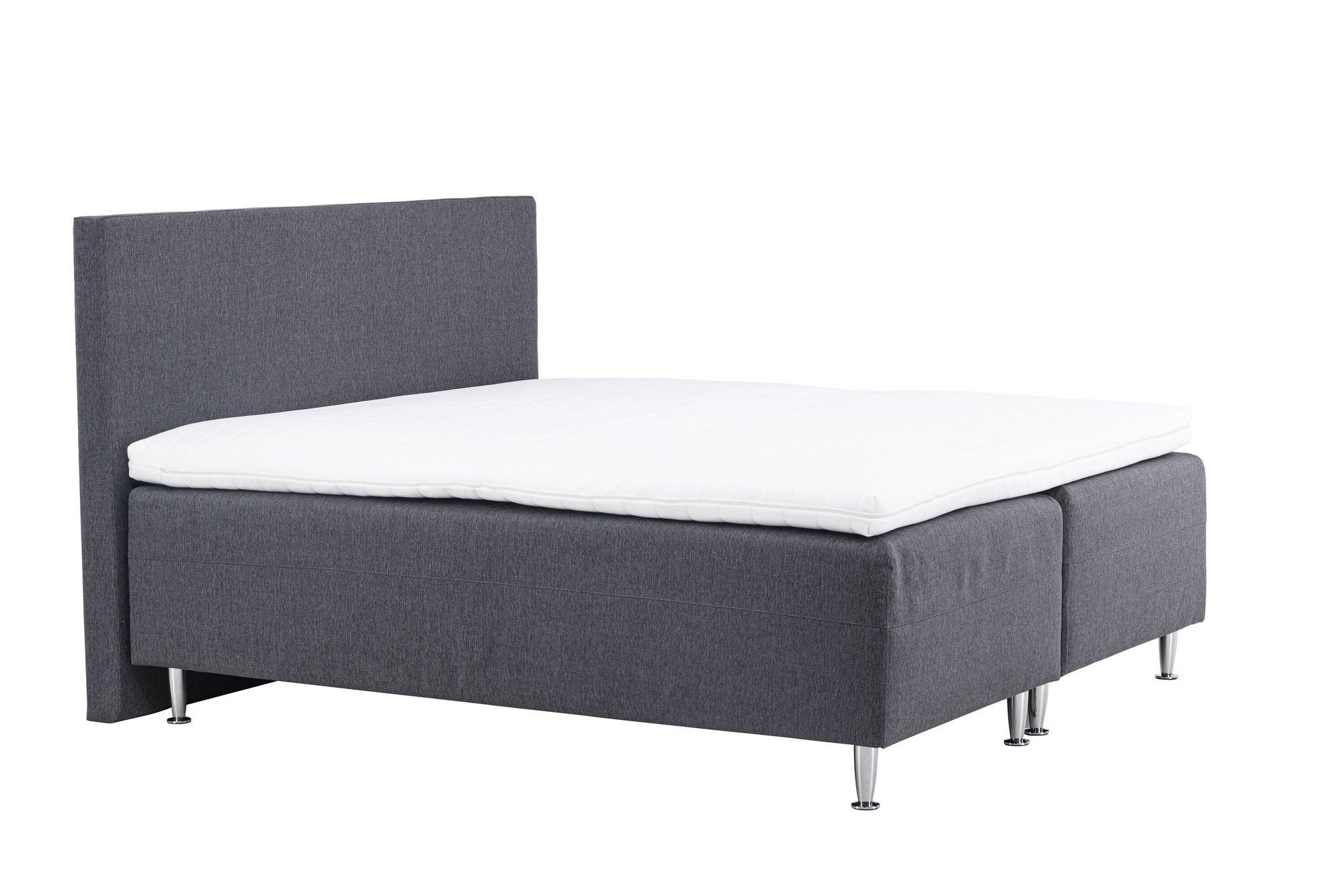 Venture Home Mesa Bed 180*200 - Matte Silver / Dark grey Fabric Lino 12