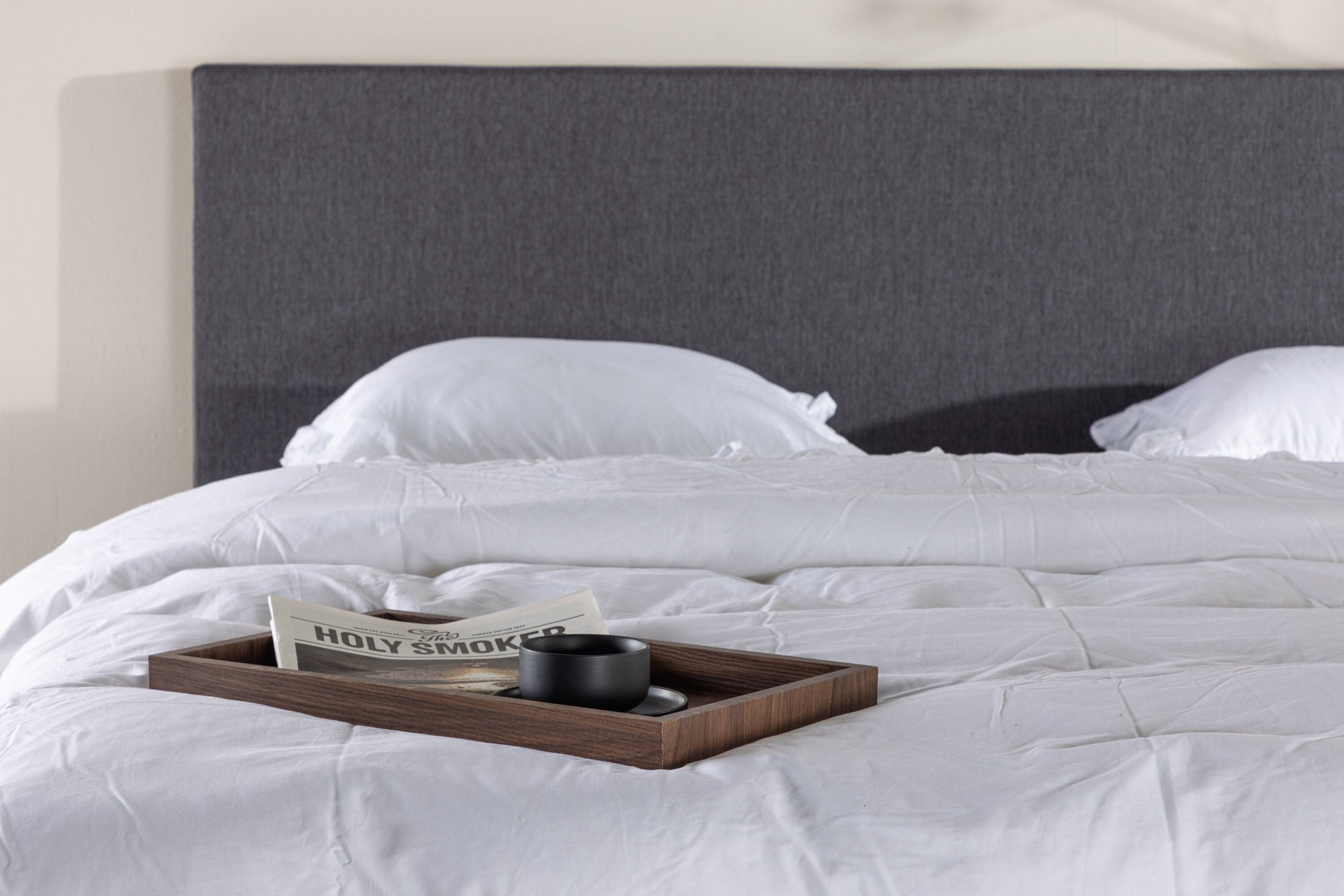 Venture Home Mesa Bed 180*200 - Matte Silver / Dark grey Fabric Lino 12