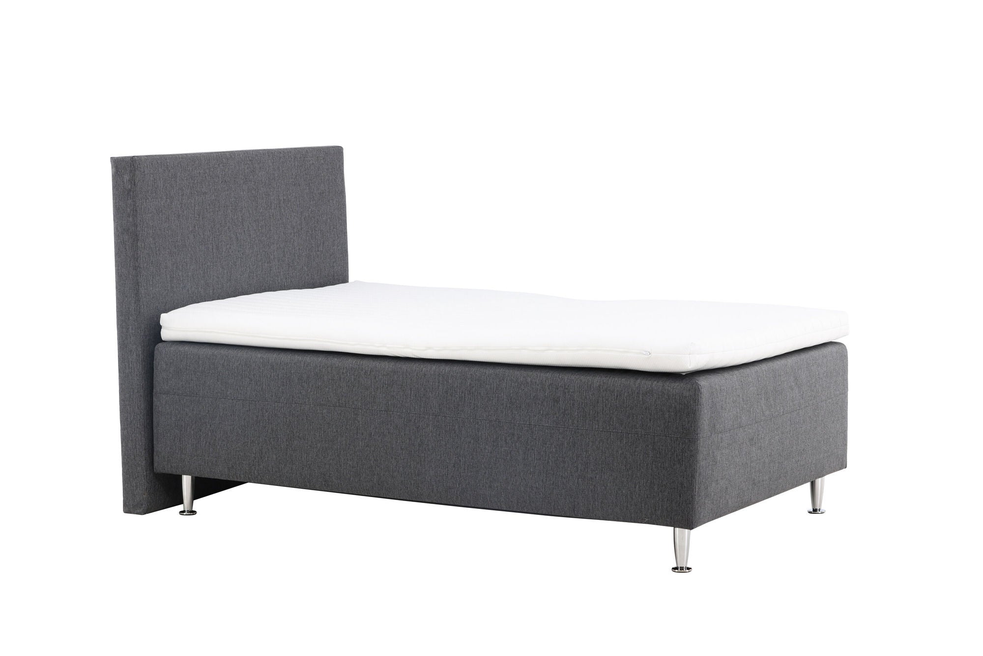 Venture Home Mesa Bed 120*200 - Matte Silver / Dark grey Fabric Lino 12