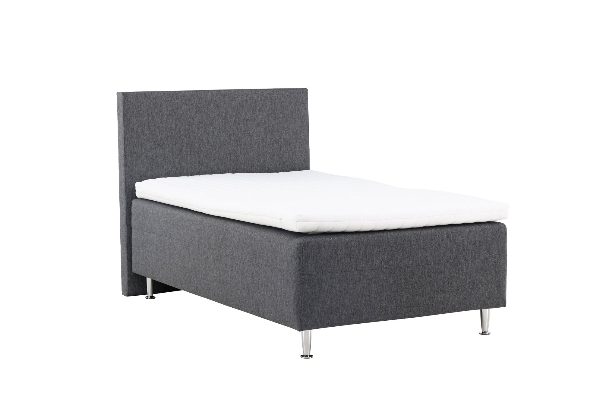 Venture Home Mesa Bed 120*200 - Matte Silver / Dark grey Fabric Lino 12