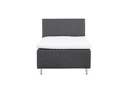 Venture Home Mesa Bed 120*200 - Matte Silver / Dark grey Fabric Lino 12