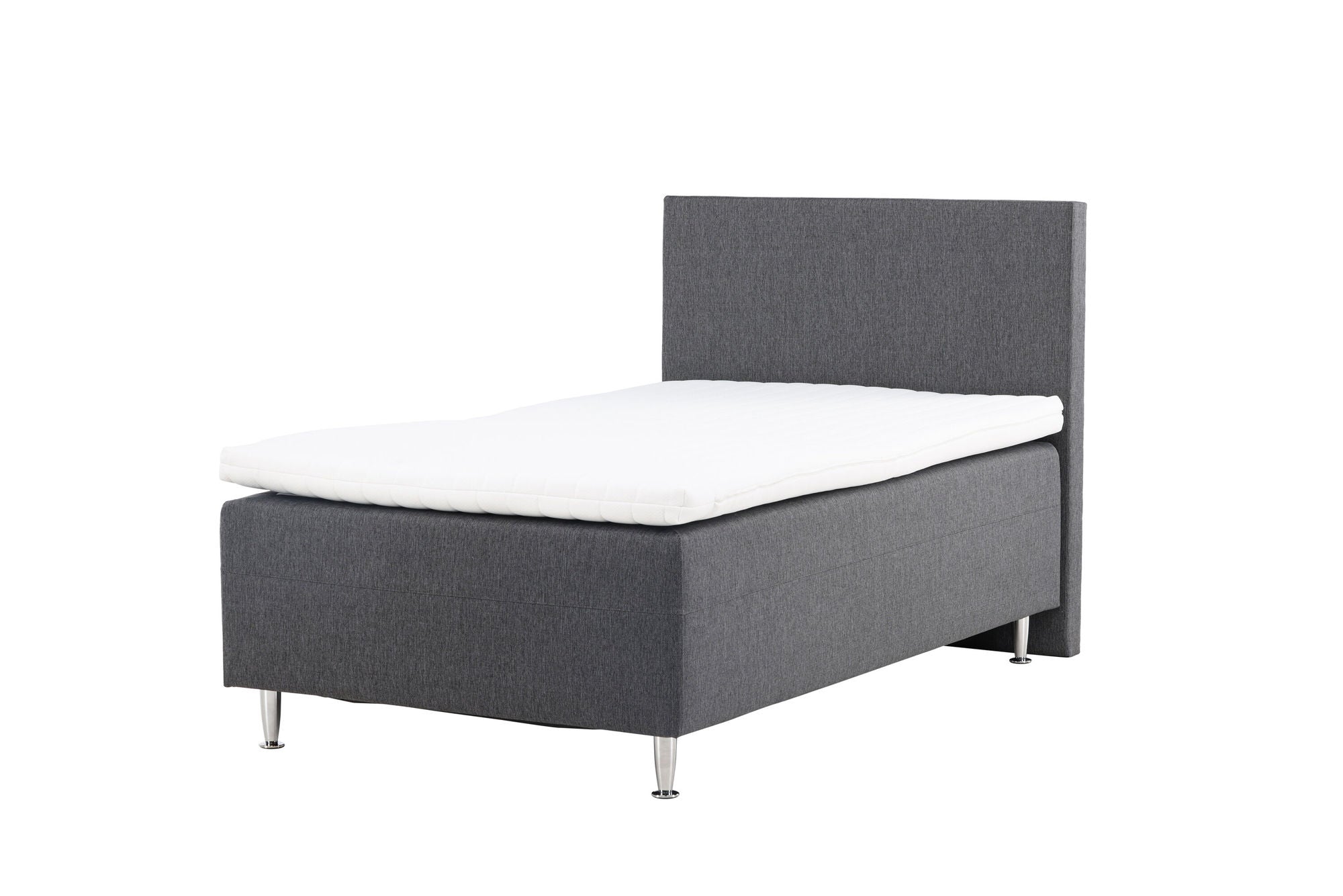 Venture Home Mesa Bed 120*200 - Matte Silver / Dark grey Fabric Lino 12