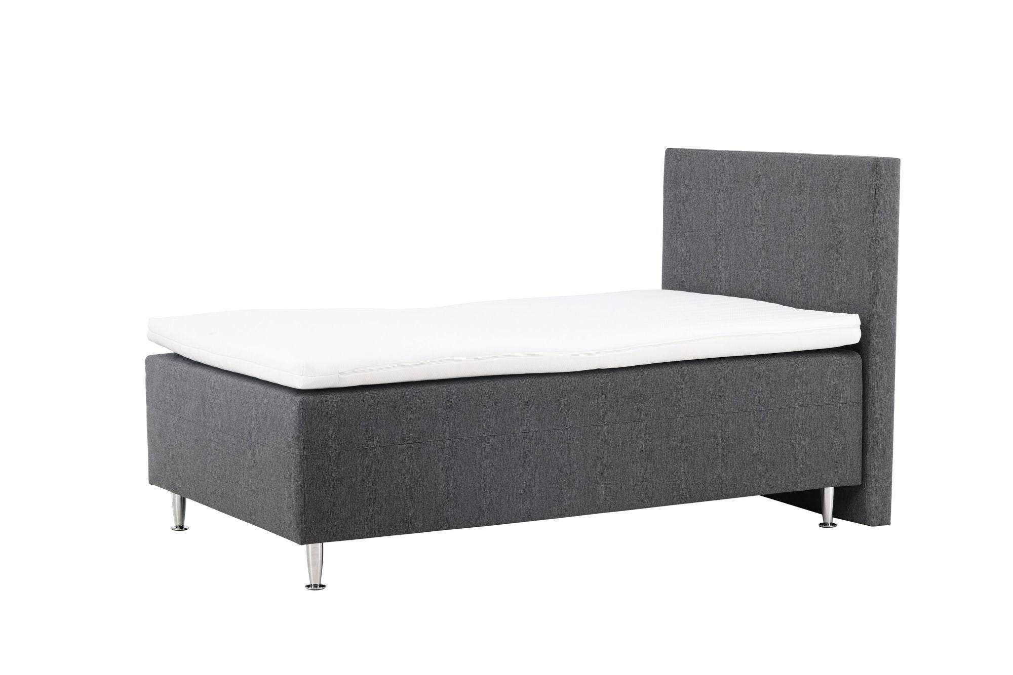 Venture Home Mesa Bed 120*200 - Matte Silver / Dark grey Fabric Lino 12