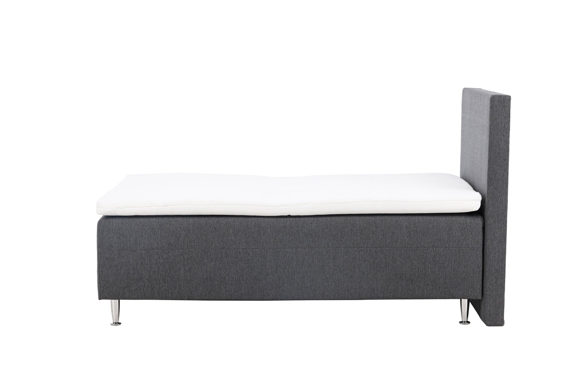 Venture Home Mesa Bed 120*200 - Matte Silver / Dark grey Fabric Lino 12