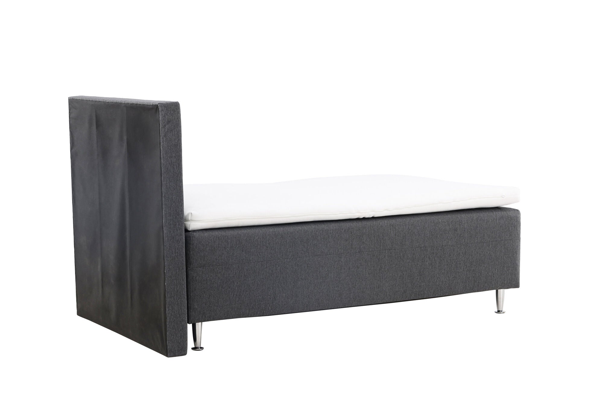 Venture Home Mesa Bed 120*200 - Matte Silver / Dark grey Fabric Lino 12