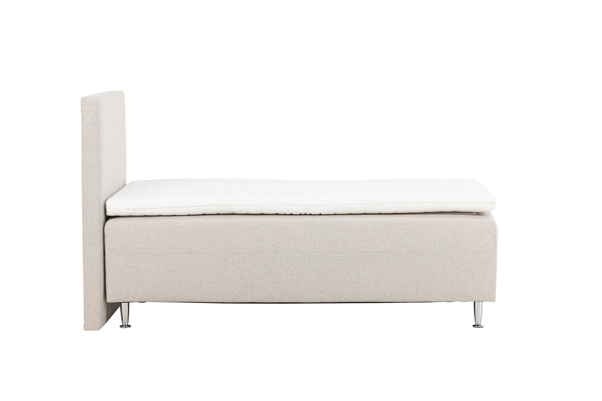 Venture Home Mesa Bed 90*200 - Matte Silver / Beige Fabric Lino 02