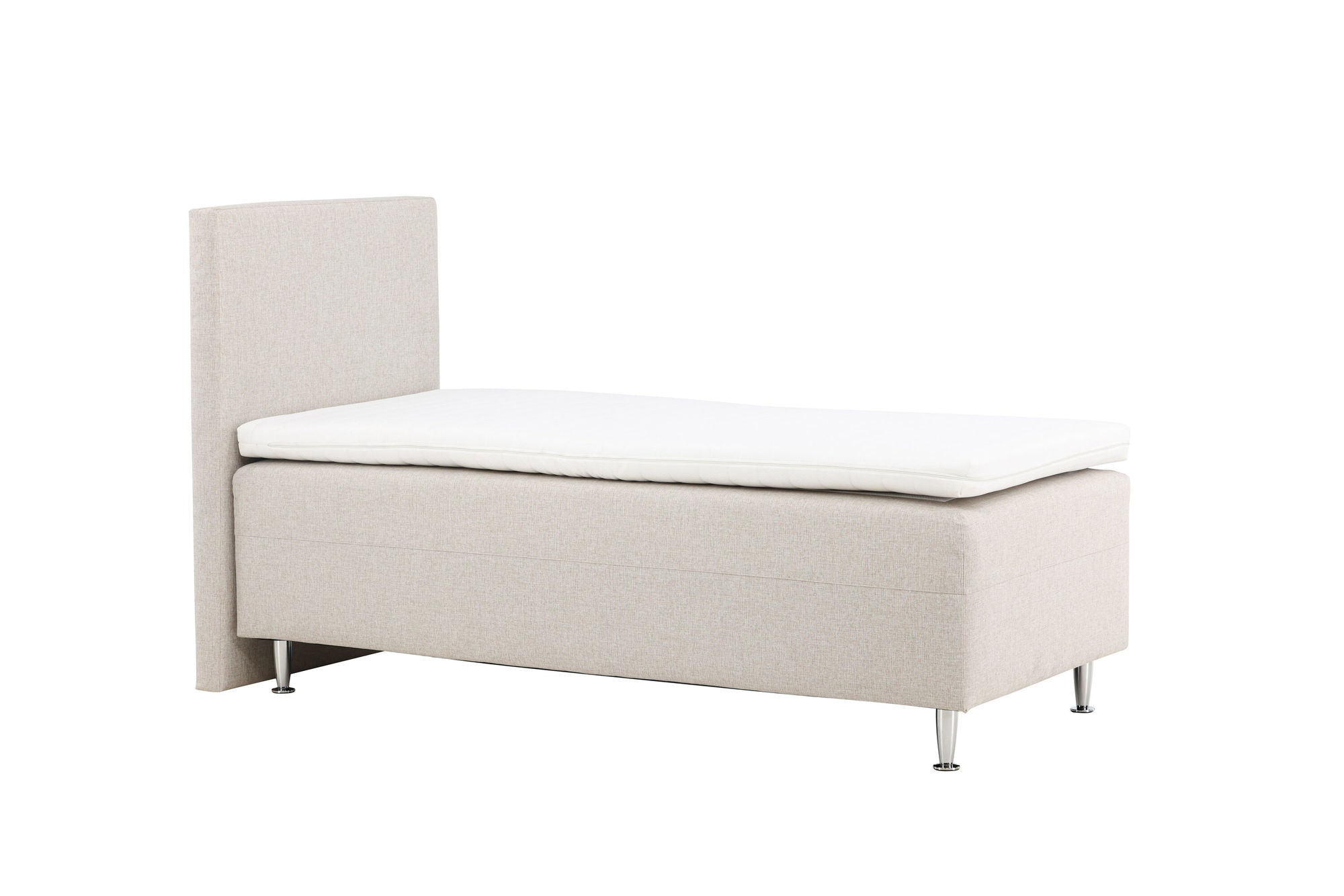 Venture Home Mesa Bed 90*200 - Matte Silver / Beige Fabric Lino 02