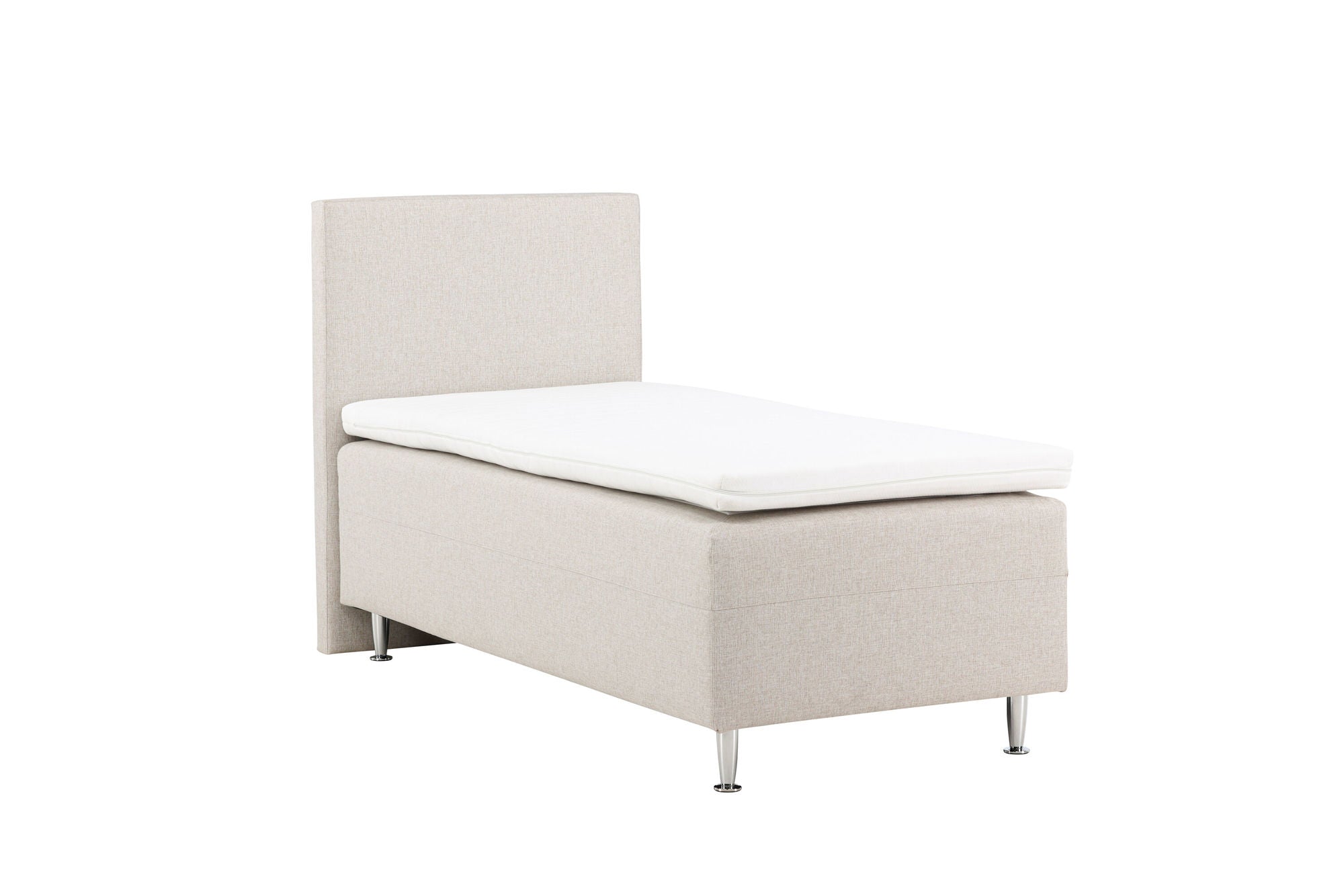 Venture Home Mesa Bed 90*200 - Matte Silver / Beige Fabric Lino 02
