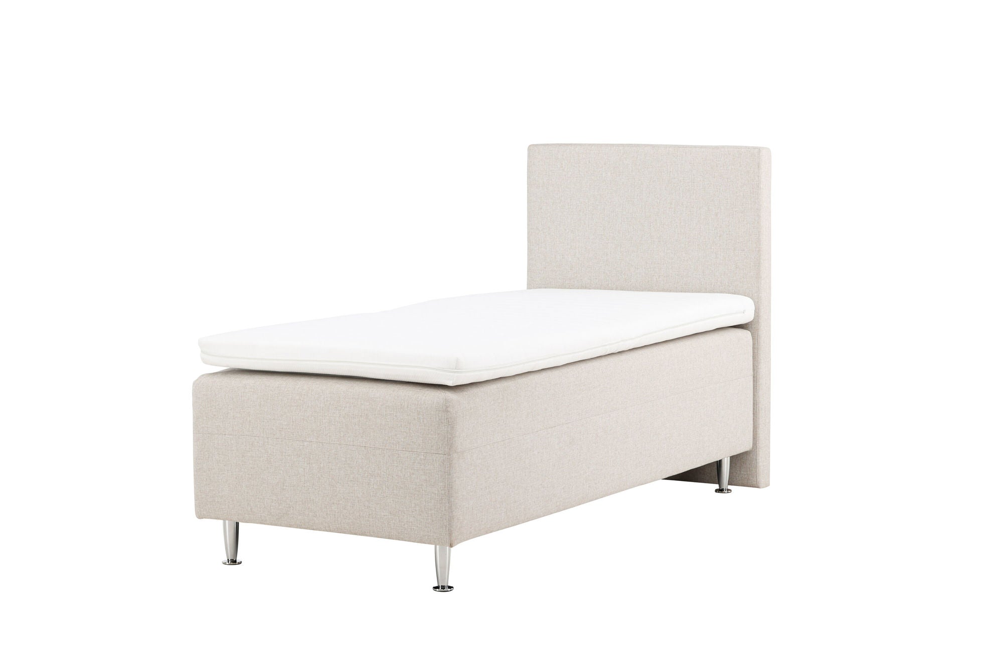 Venture Home Mesa Bed 90*200 - Matte Silver / Beige Fabric Lino 02