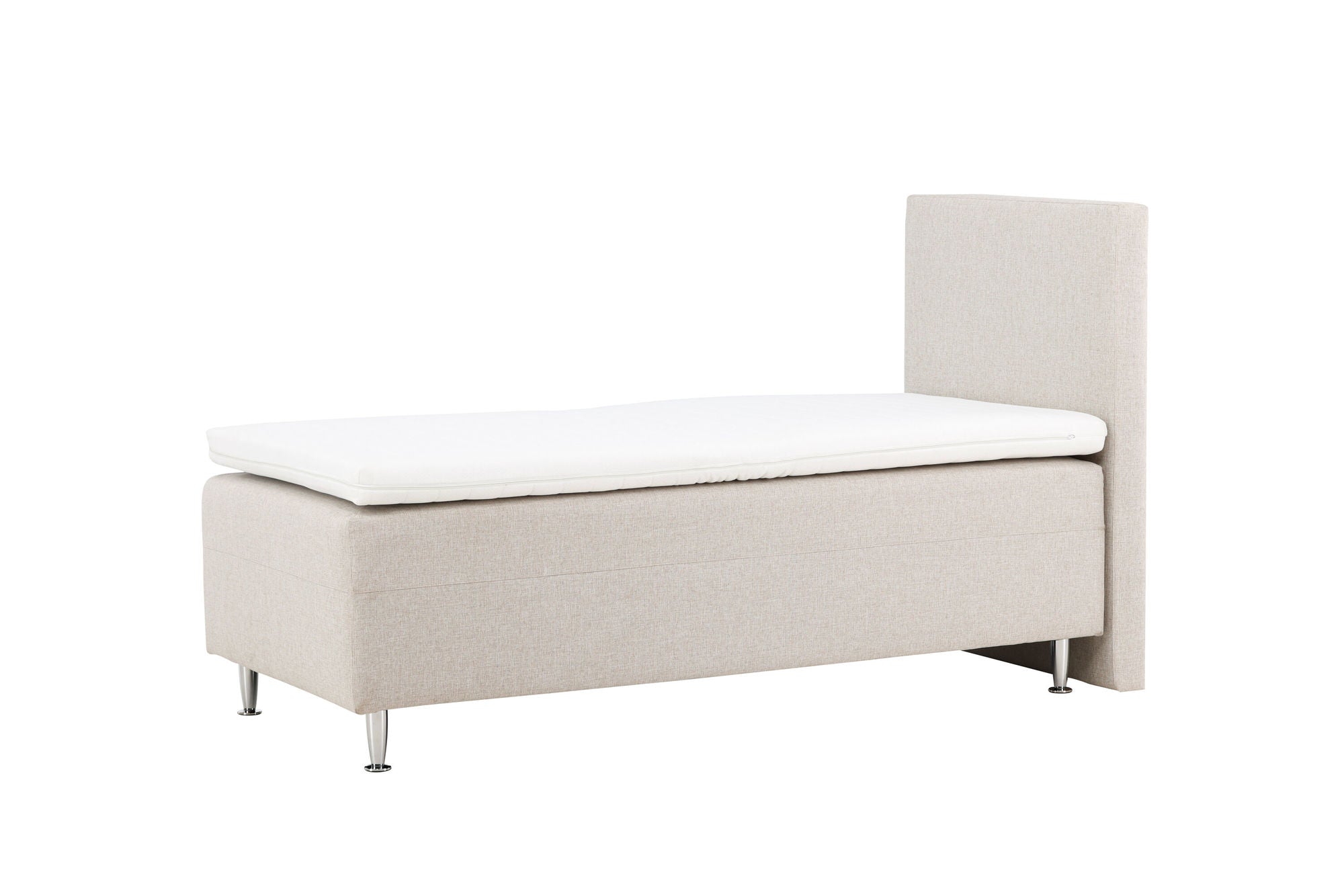 Venture Home Mesa Bed 90*200 - Matte Silver / Beige Fabric Lino 02