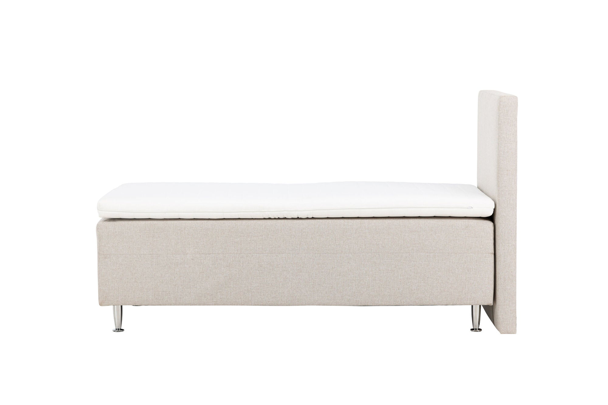 Venture Home Mesa Bed 90*200 - Matte Silver / Beige Fabric Lino 02