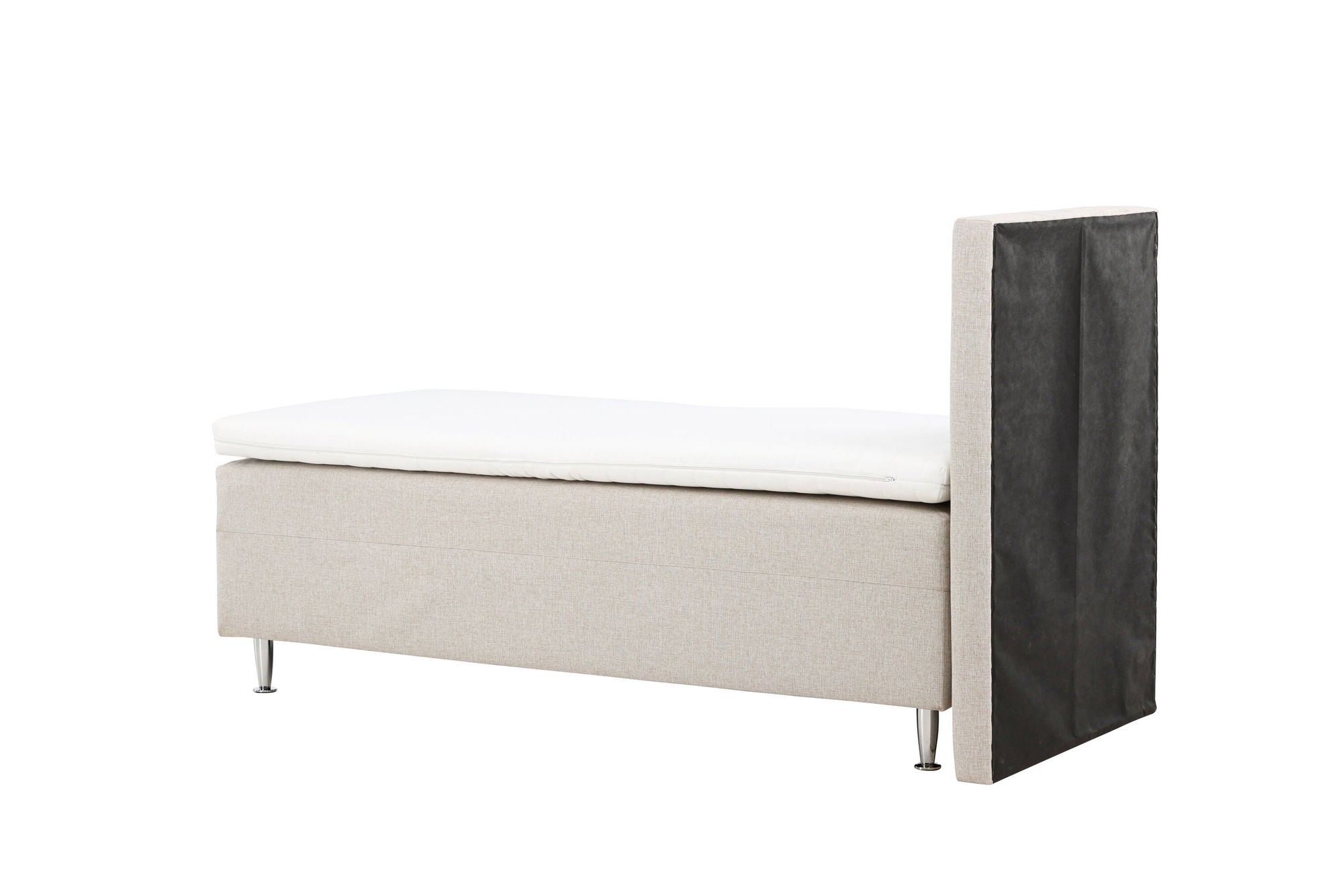 Venture Home Mesa Bed 90*200 - Matte Silver / Beige Fabric Lino 02