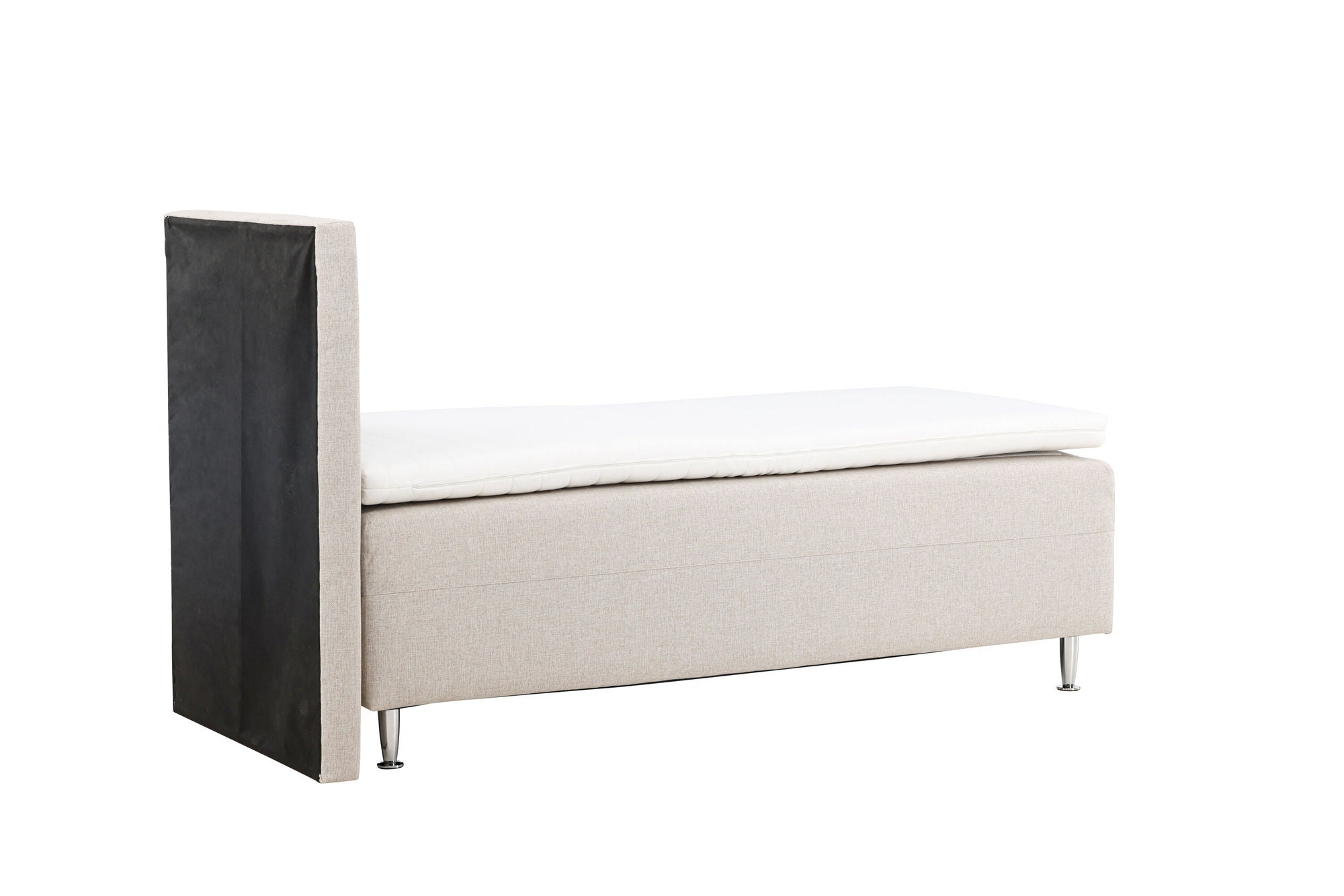 Venture Home Mesa Bed 90*200 - Matte Silver / Beige Fabric Lino 02