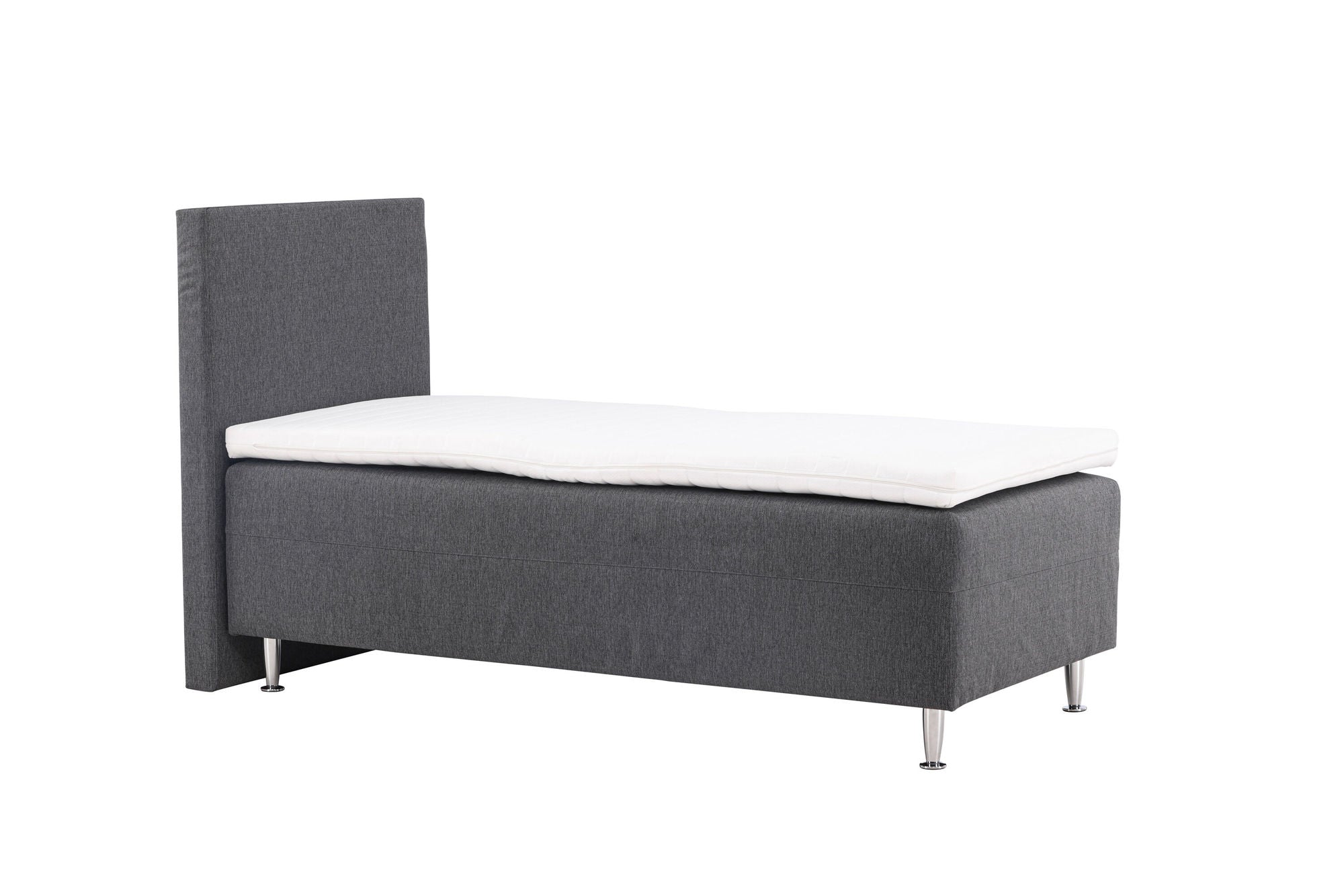 Venture Home Mesa Bed 90*200 - Matte Silver / Dark grey Fabric Lino 12