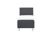 Venture Home Mesa Bed 90*200 - Matte Silver / Dark grey Fabric Lino 12