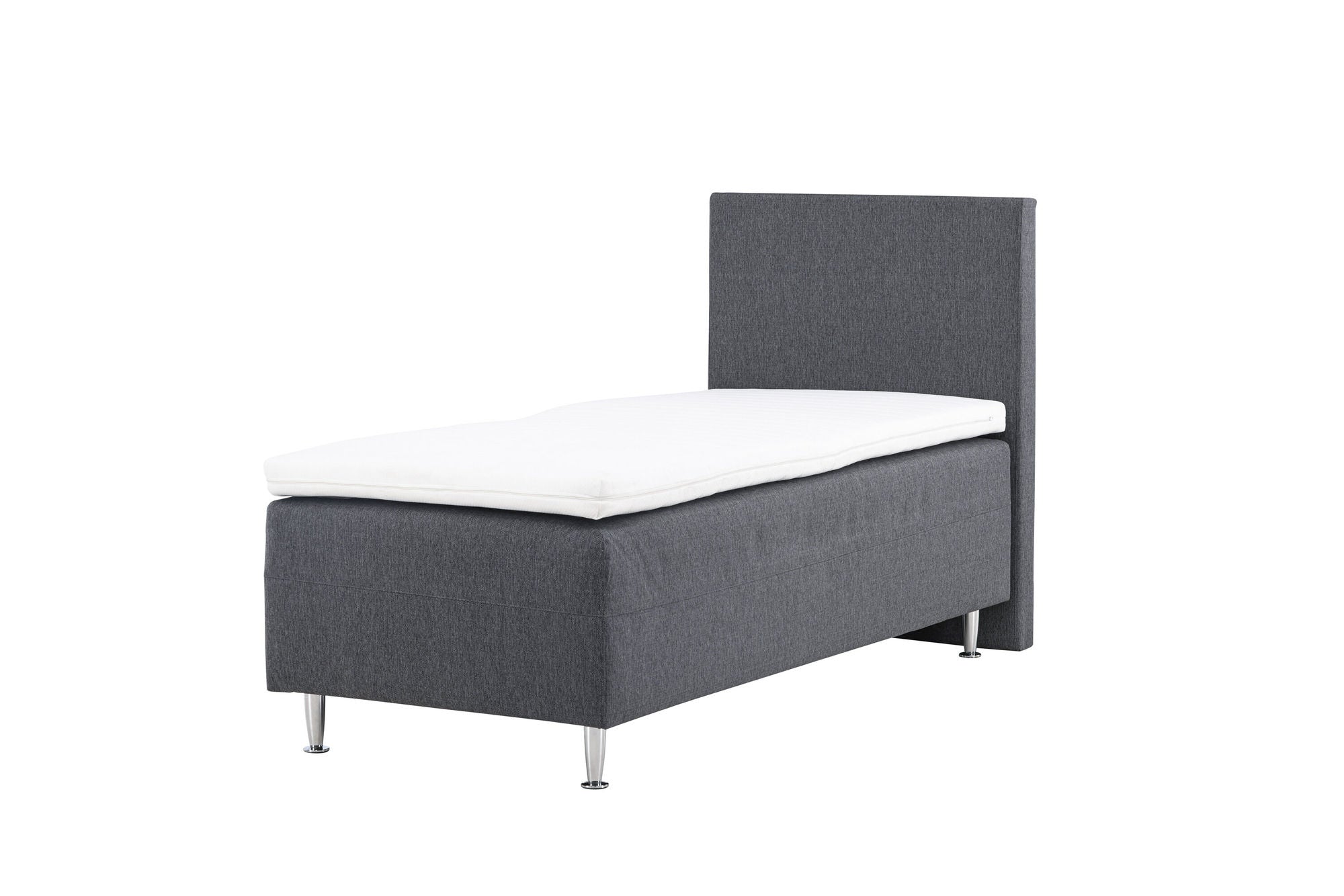 Venture Home Mesa Bed 90*200 - Matte Silver / Dark grey Fabric Lino 12