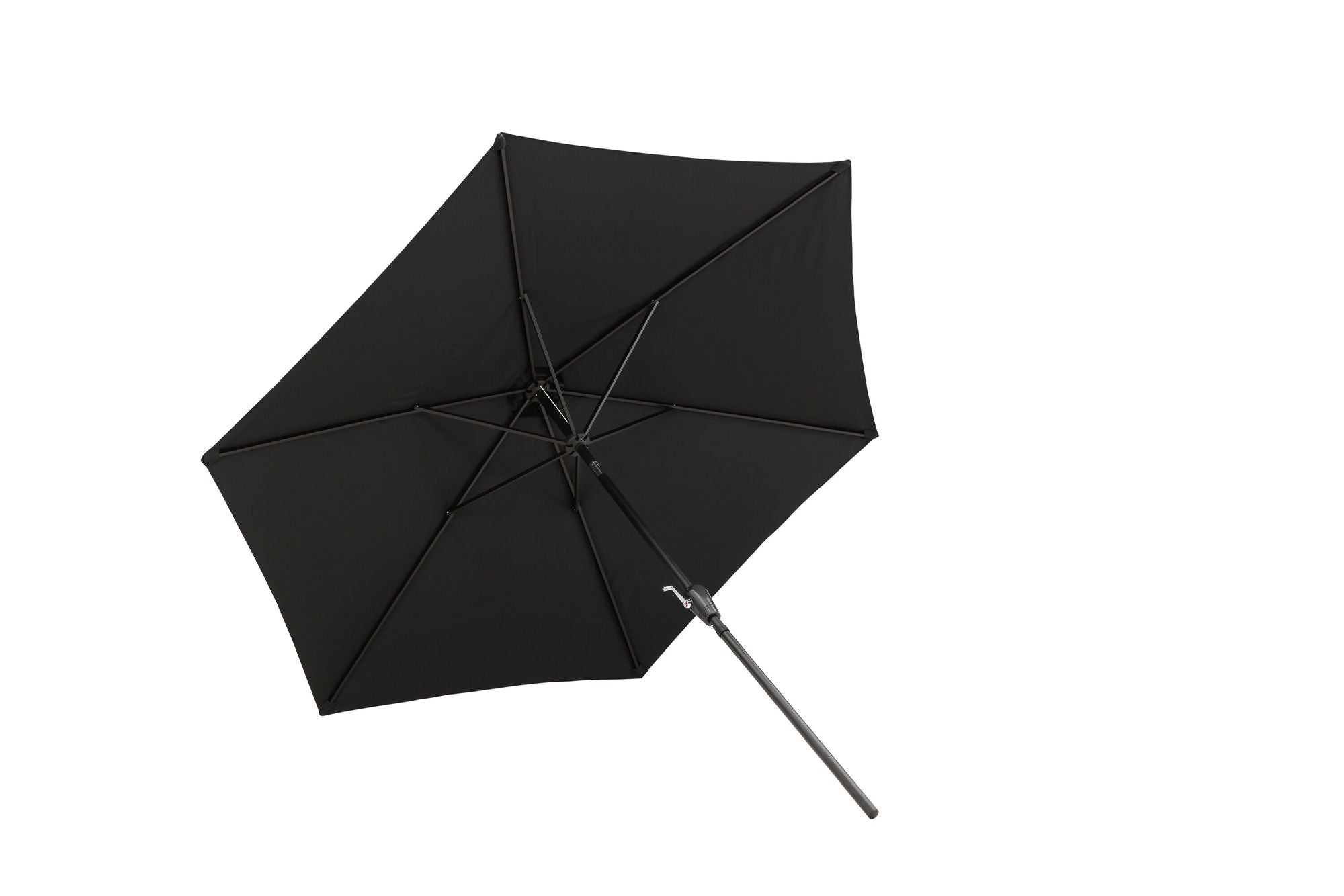 Venture Home Leeds Umbrella - 3m - Grey Alu / Black Fabric