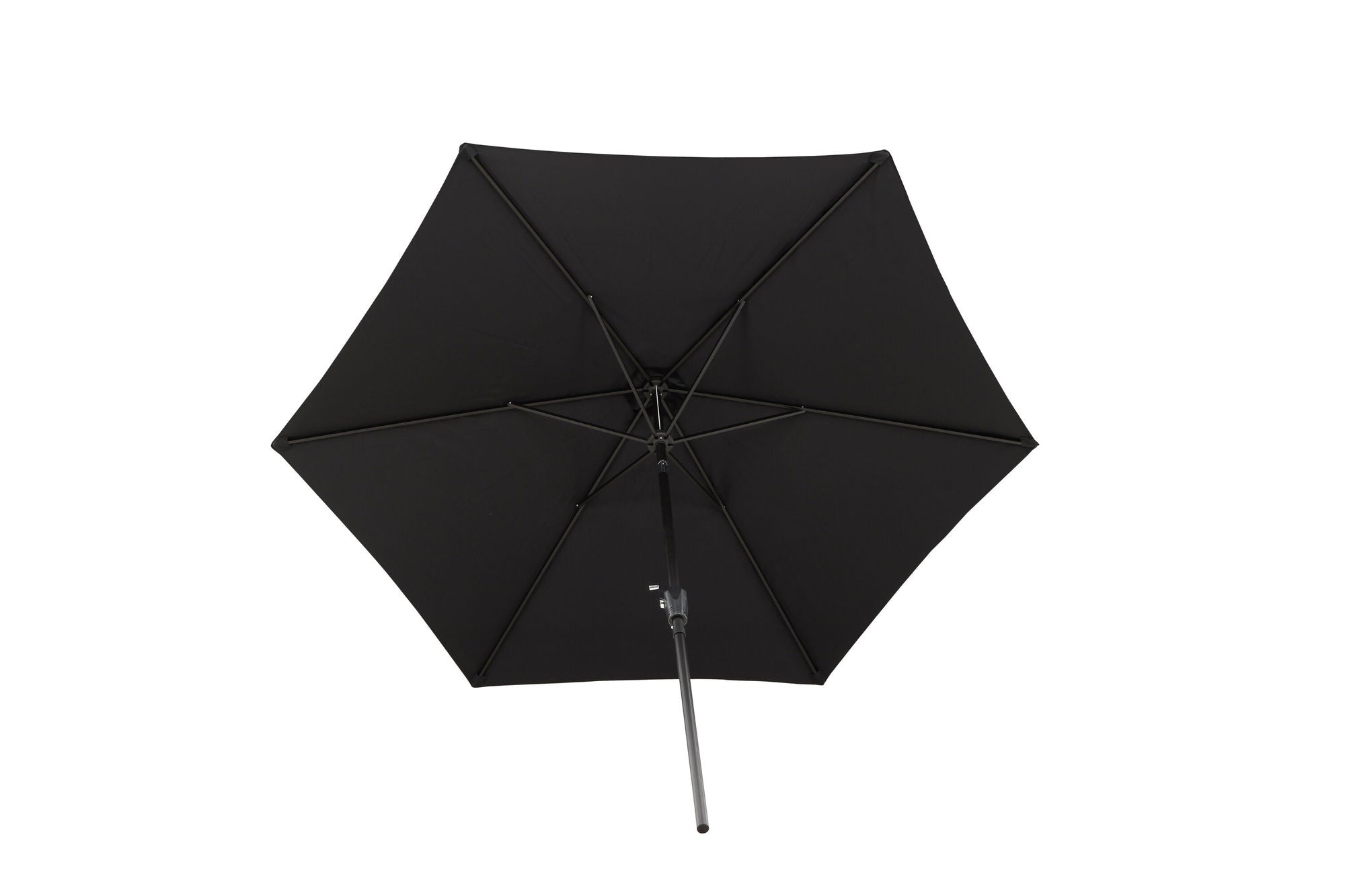 Venture Home Leeds Umbrella - 3m - Grey Alu / Black Fabric