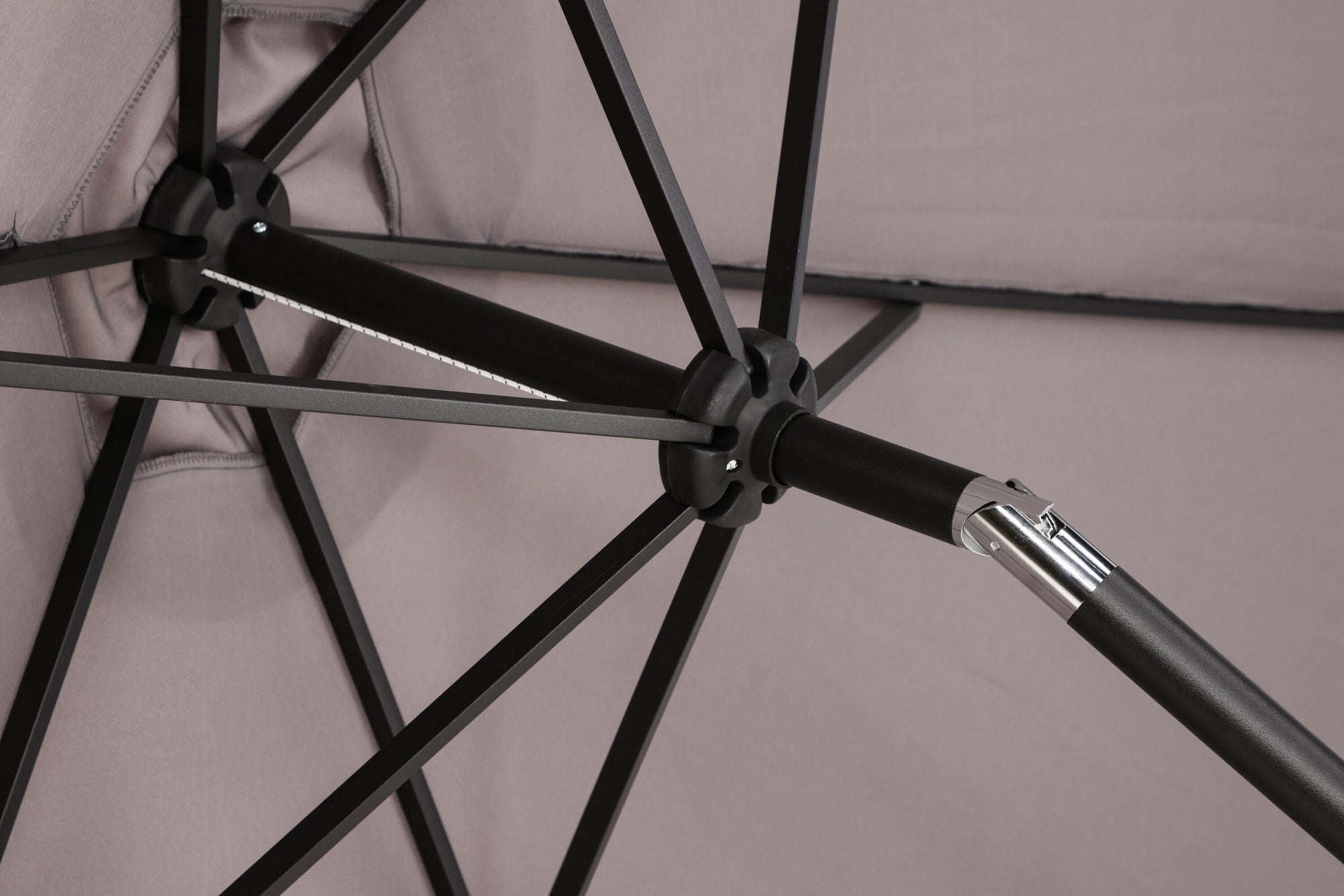 Venture Home Leeds Umbrella - 3m - Grey Alu / Grey Fabric