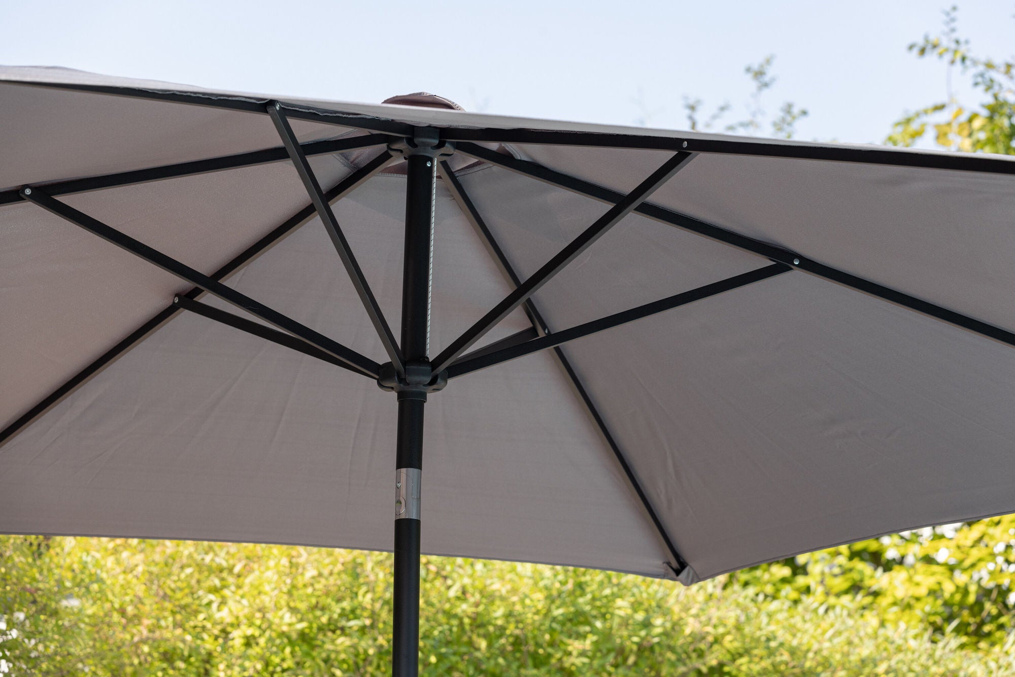 Venture Home Leeds Umbrella - 3m - Grey Alu / Grey Fabric