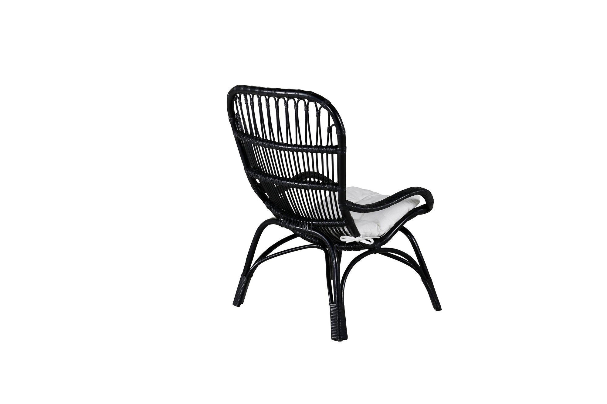 Venture Home Ella Lounge stol - BLACK rattan / Offwhite Cushion Ersätter 1571-6012