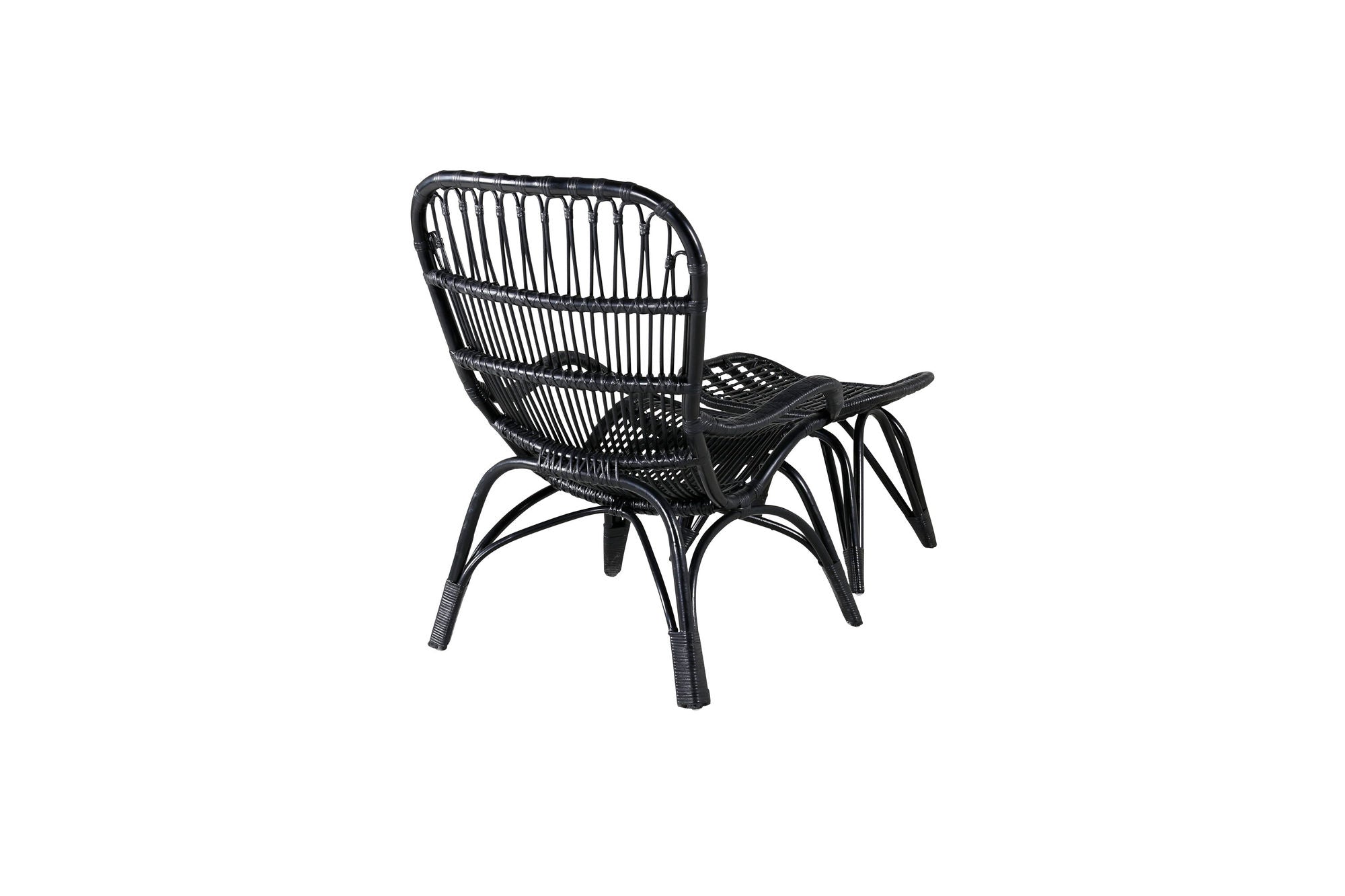 Venture Home Ella Lounge stol - BLACK rattan / Offwhite Cushion Ersätter 1571-6012
