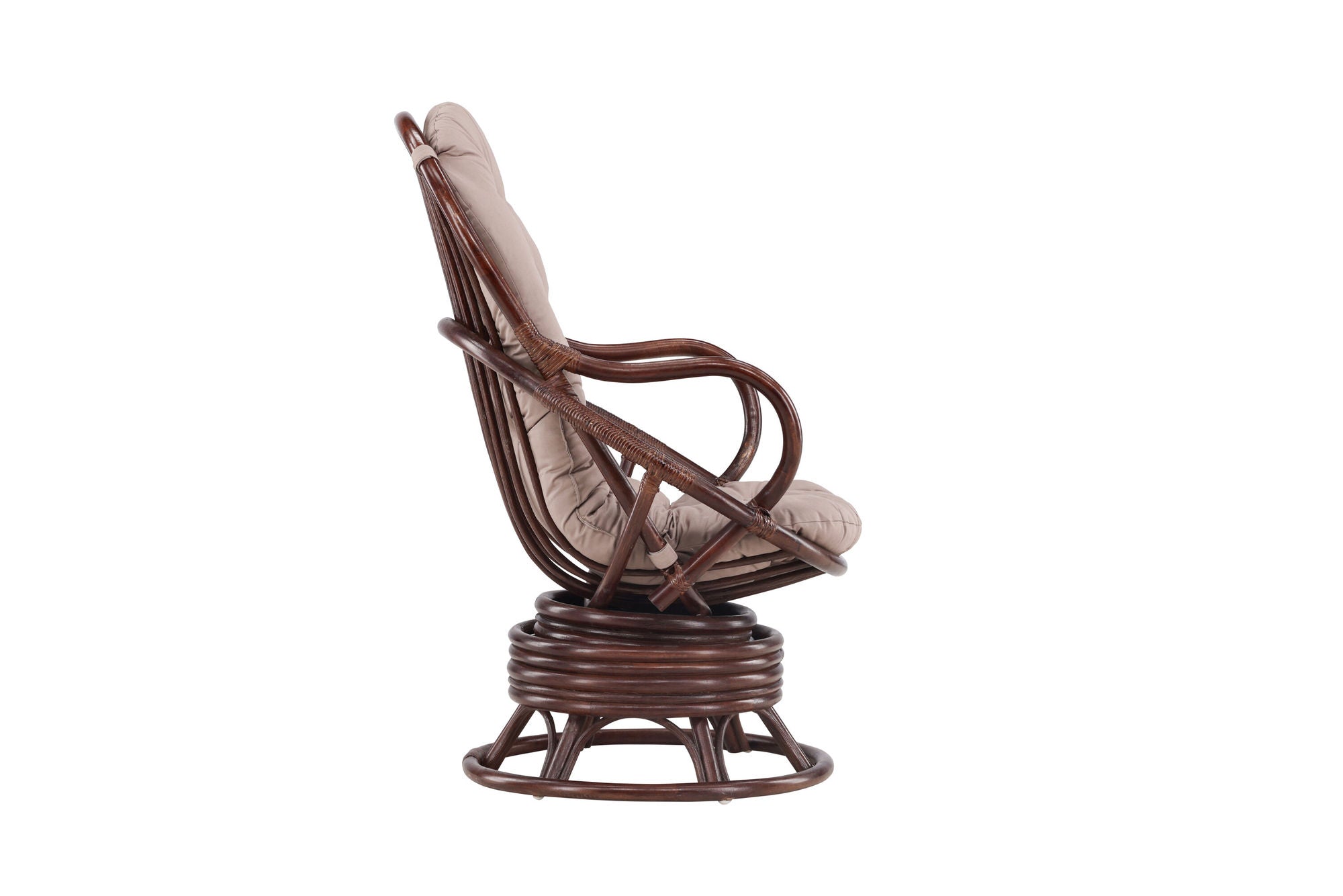 Venture Home Swing Loungechair Rattan - Dark walnut / Beige - Ersätter 1575-102