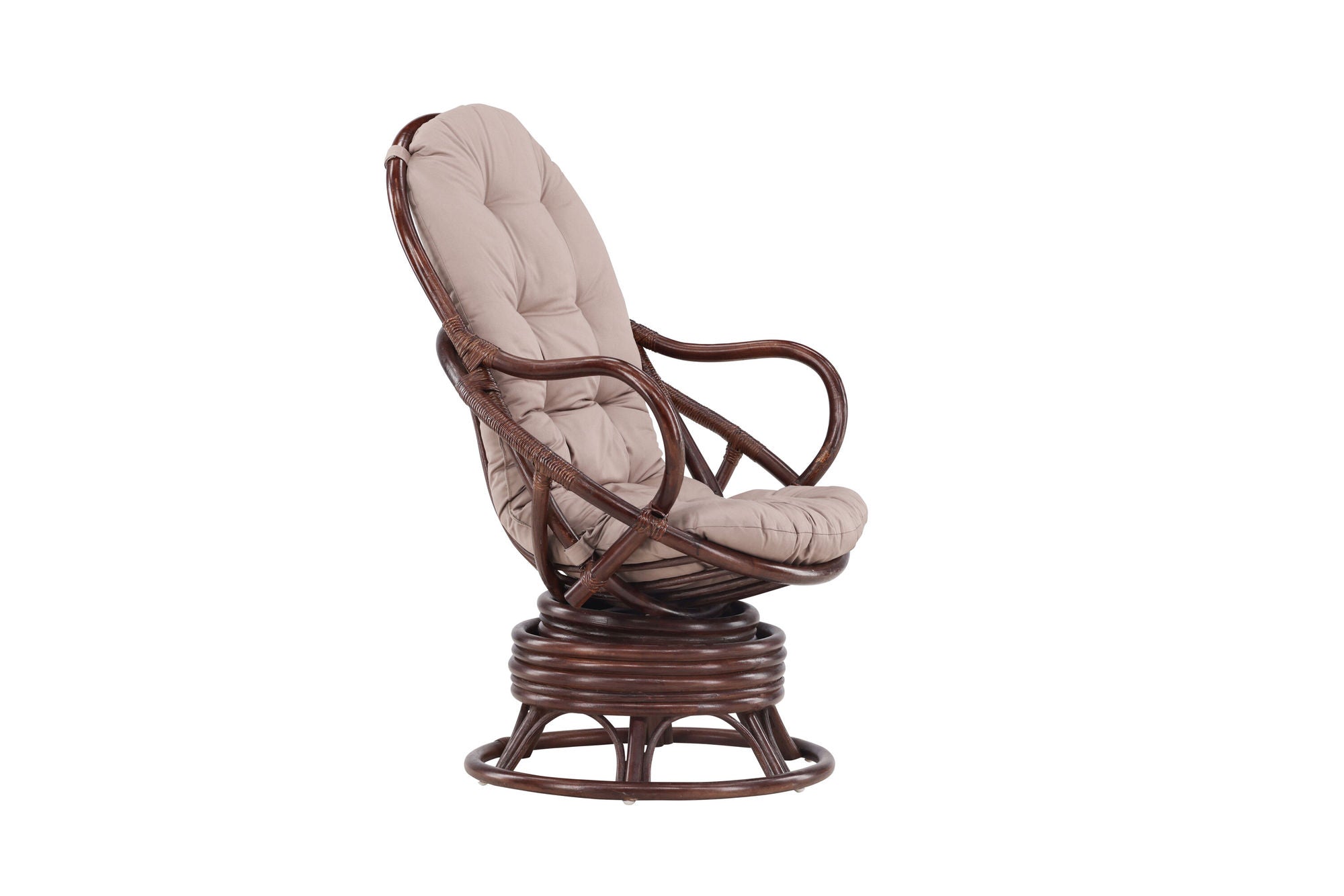 Venture Home Swing Loungechair Rattan - Dark walnut / Beige - Ersätter 1575-102