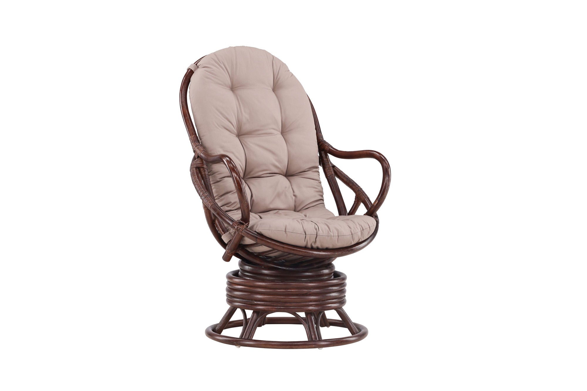 Venture Home Swing Loungechair Rattan - Dark walnut / Beige - Ersätter 1575-102