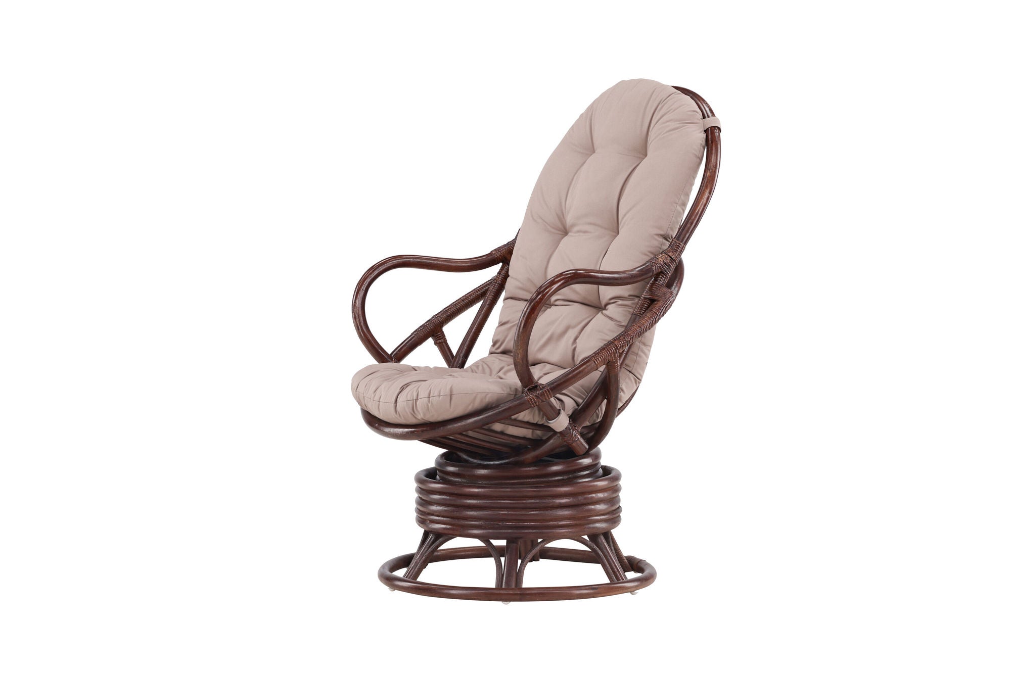 Venture Home Swing Loungechair Rattan - Dark walnut / Beige - Ersätter 1575-102