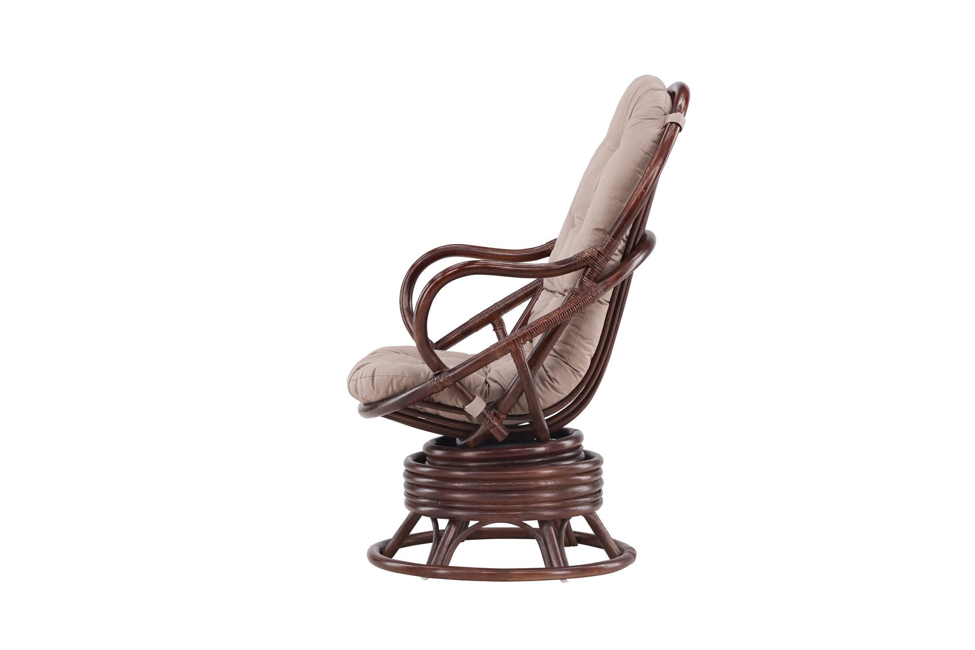 Venture Home Swing Loungechair Rattan - Dark walnut / Beige - Ersätter 1575-102
