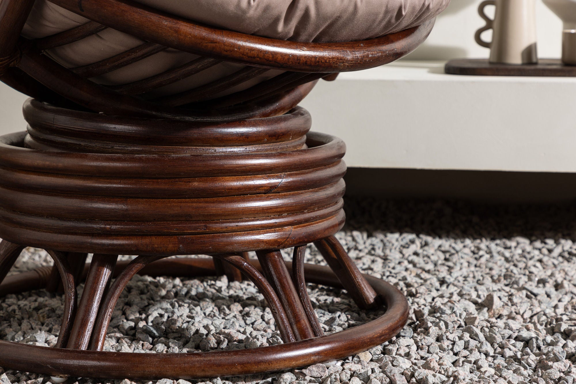 Venture Home Swing Loungechair Rattan - Dark walnut / Beige - Ersätter 1575-102