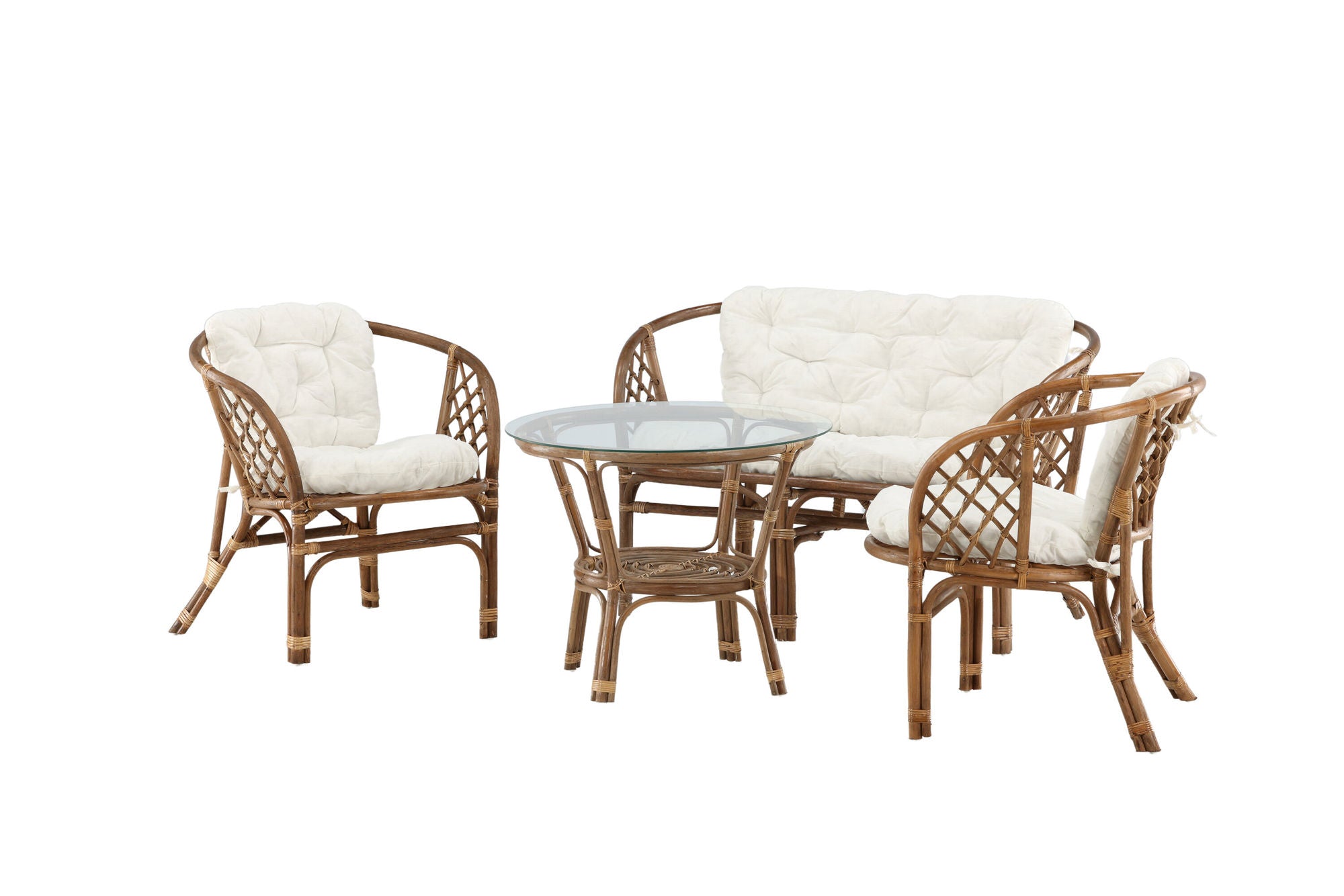 Venture Home Wera Lounge set -3+2+ Rattan /Offwhite Cushion - Ersätter 1572-6011