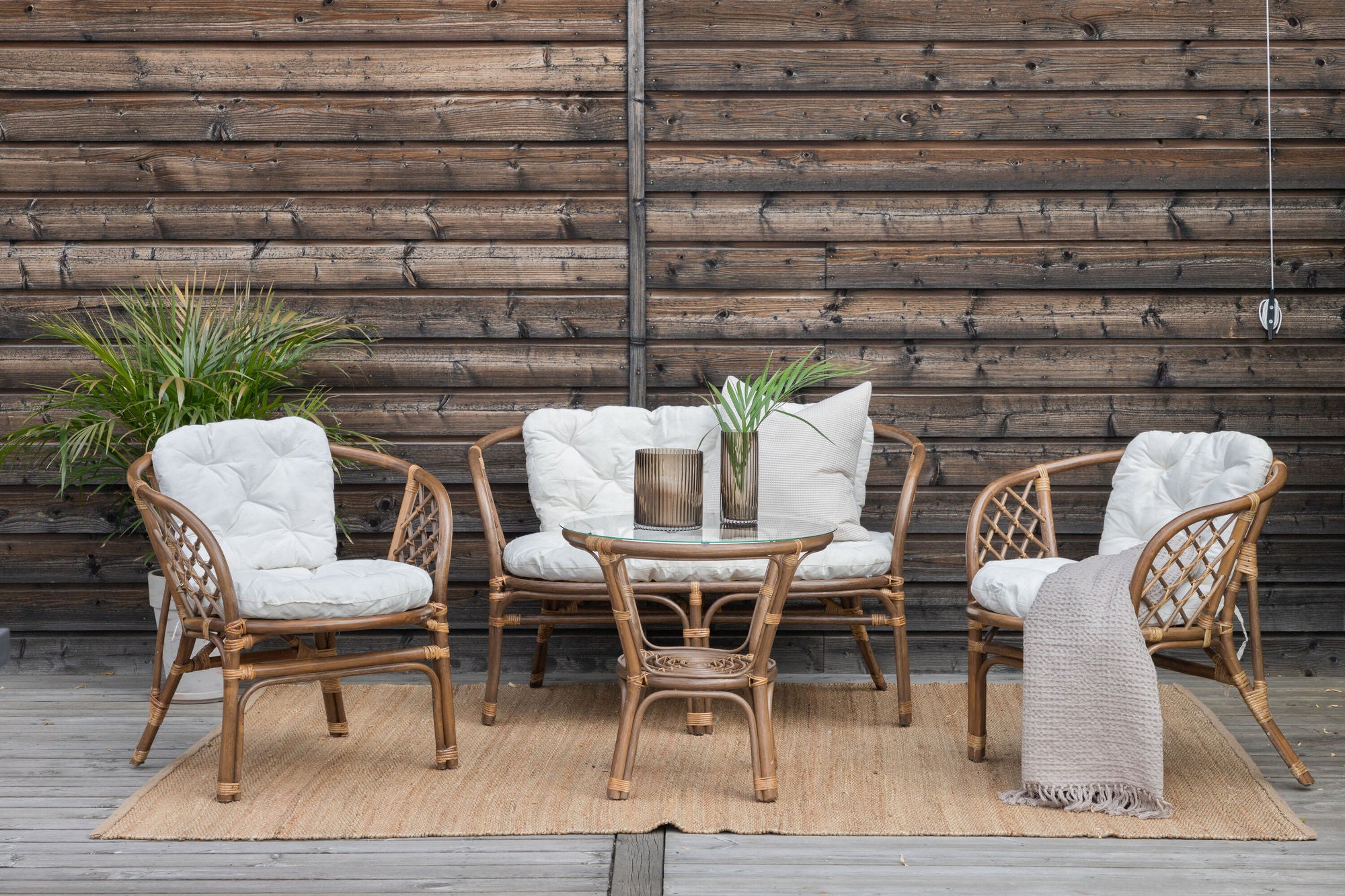 Venture Home Wera Lounge set -3+2+ Rattan /Offwhite Cushion - Ersätter 1572-6011