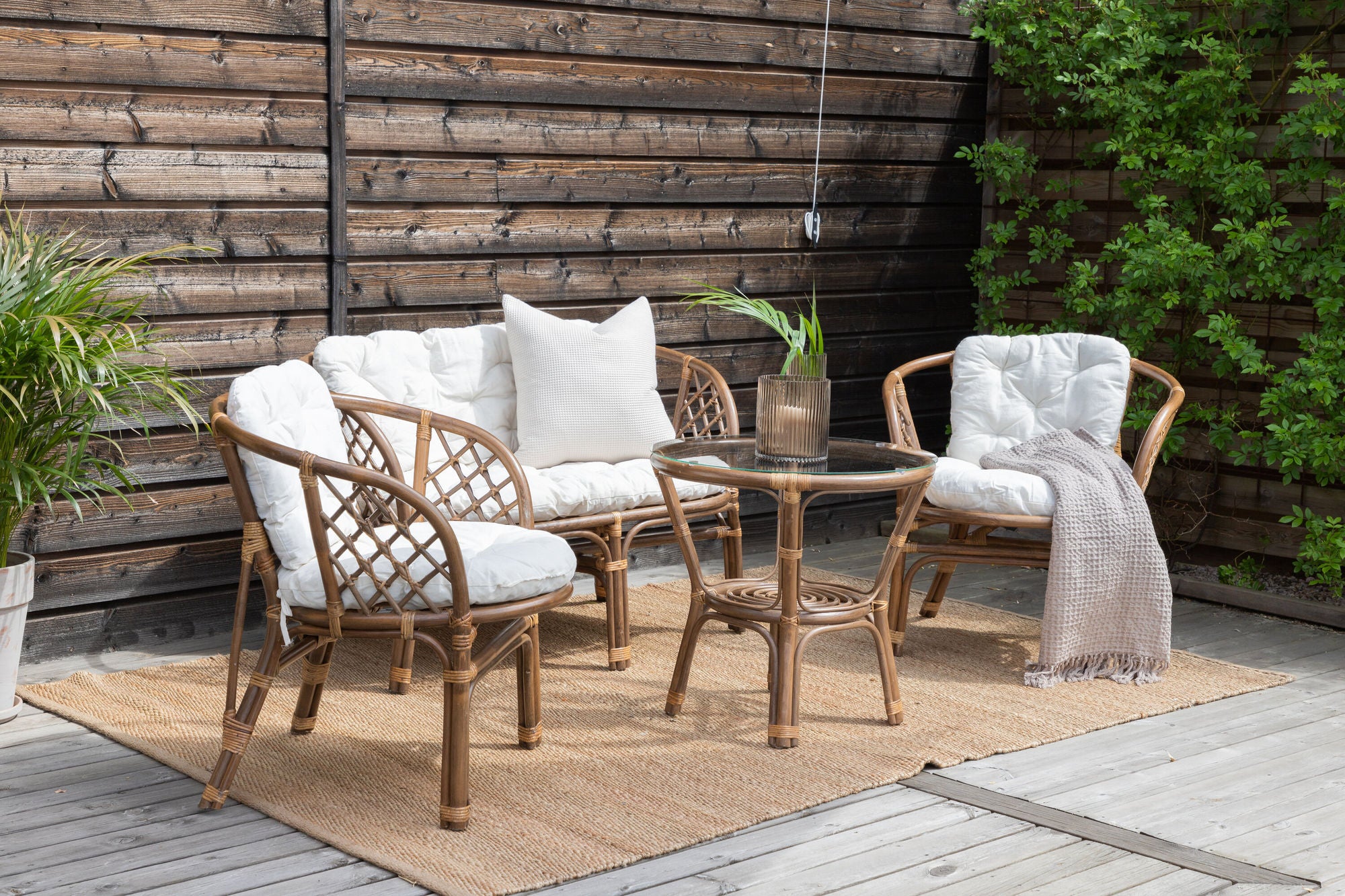 Venture Home Wera Lounge set -3+2+ Rattan /Offwhite Cushion - Ersätter 1572-6011