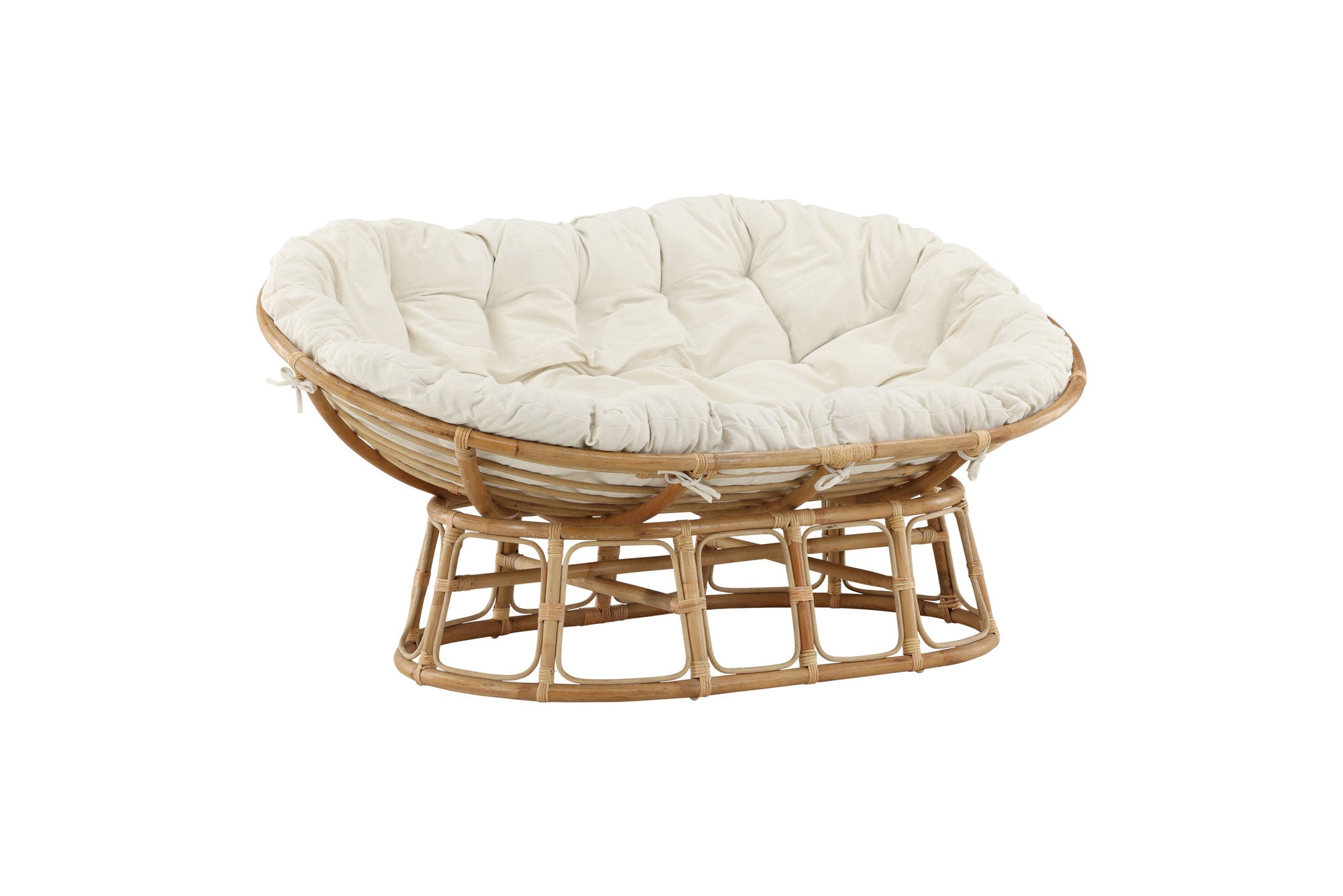 Venture Home Mamasan Rattan Love Seat Nature - Double - Offwhite cushion - Ersätter 2107-101