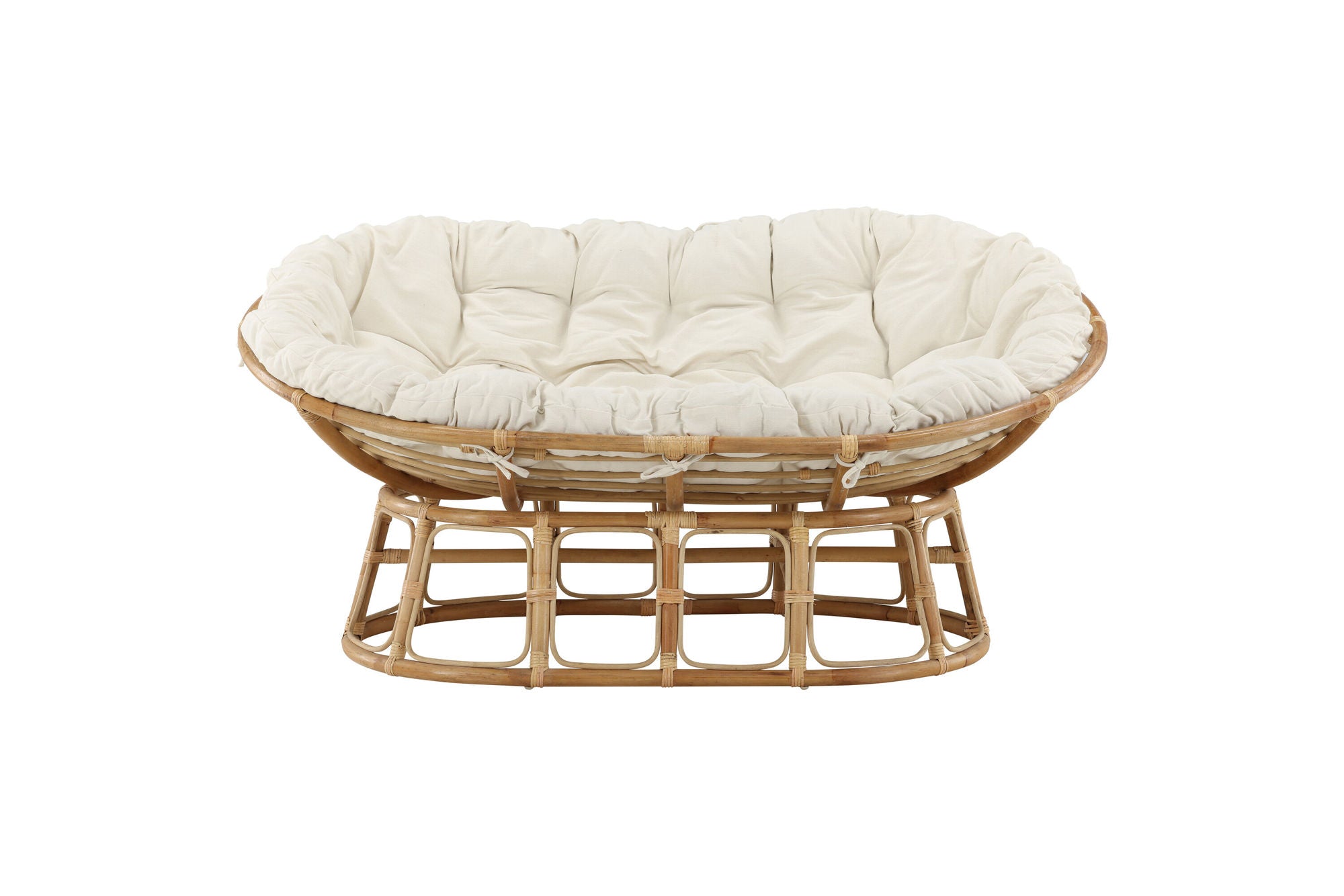 Venture Home Mamasan Rattan Love Seat Nature - Double - Offwhite cushion - Ersätter 2107-101