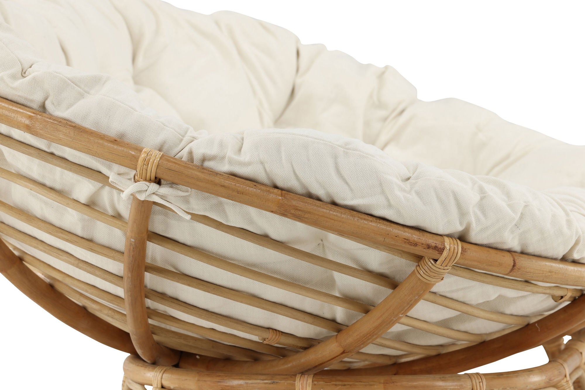 Venture Home Mamasan Rattan Love Seat Nature - Double - Offwhite cushion - Ersätter 2107-101