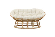 Venture Home Mamasan Rattan Love Seat Nature - Double - Offwhite cushion - Ersätter 2107-101