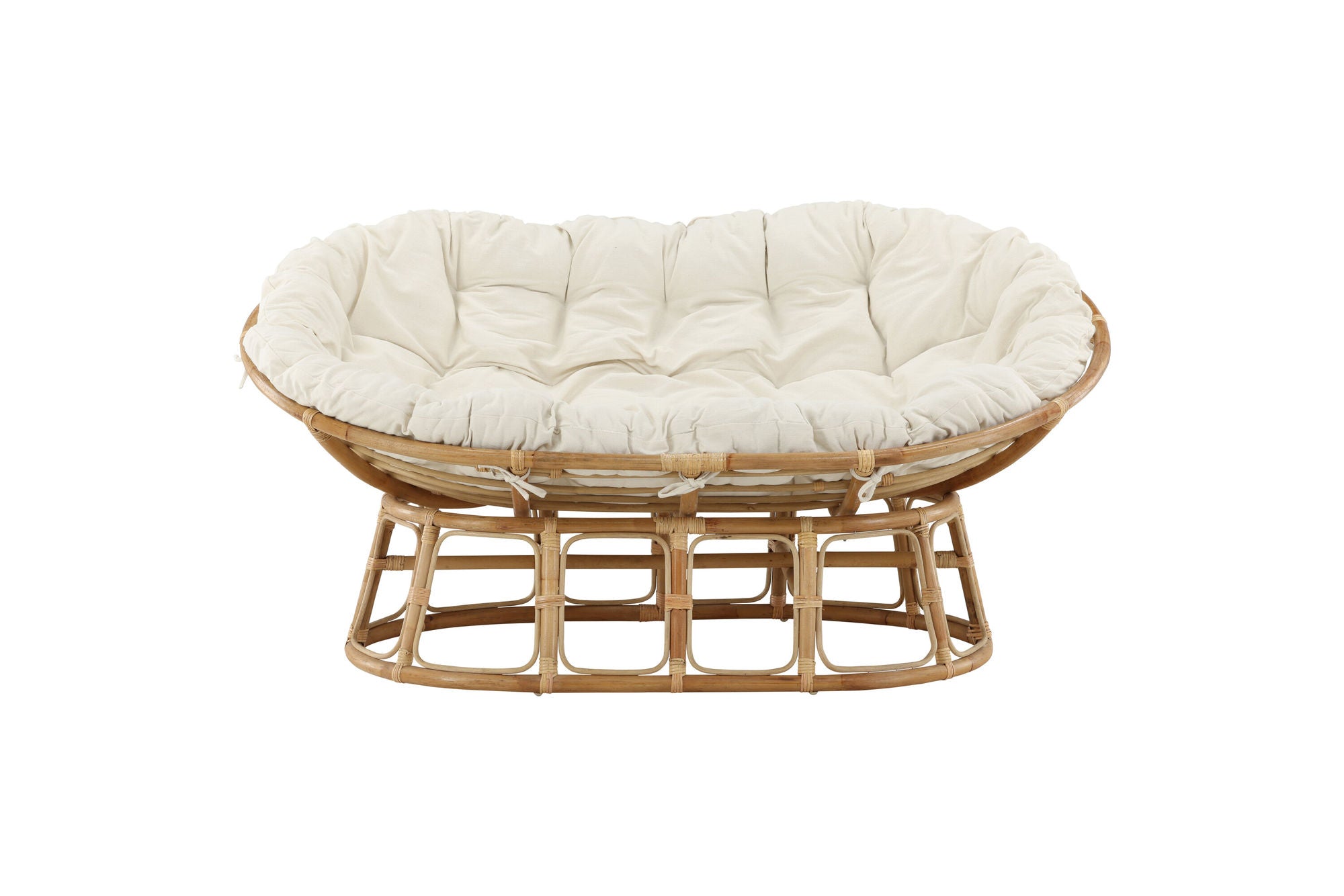 Venture Home Mamasan Rattan Love Seat Nature - Double - Offwhite cushion - Ersätter 2107-101