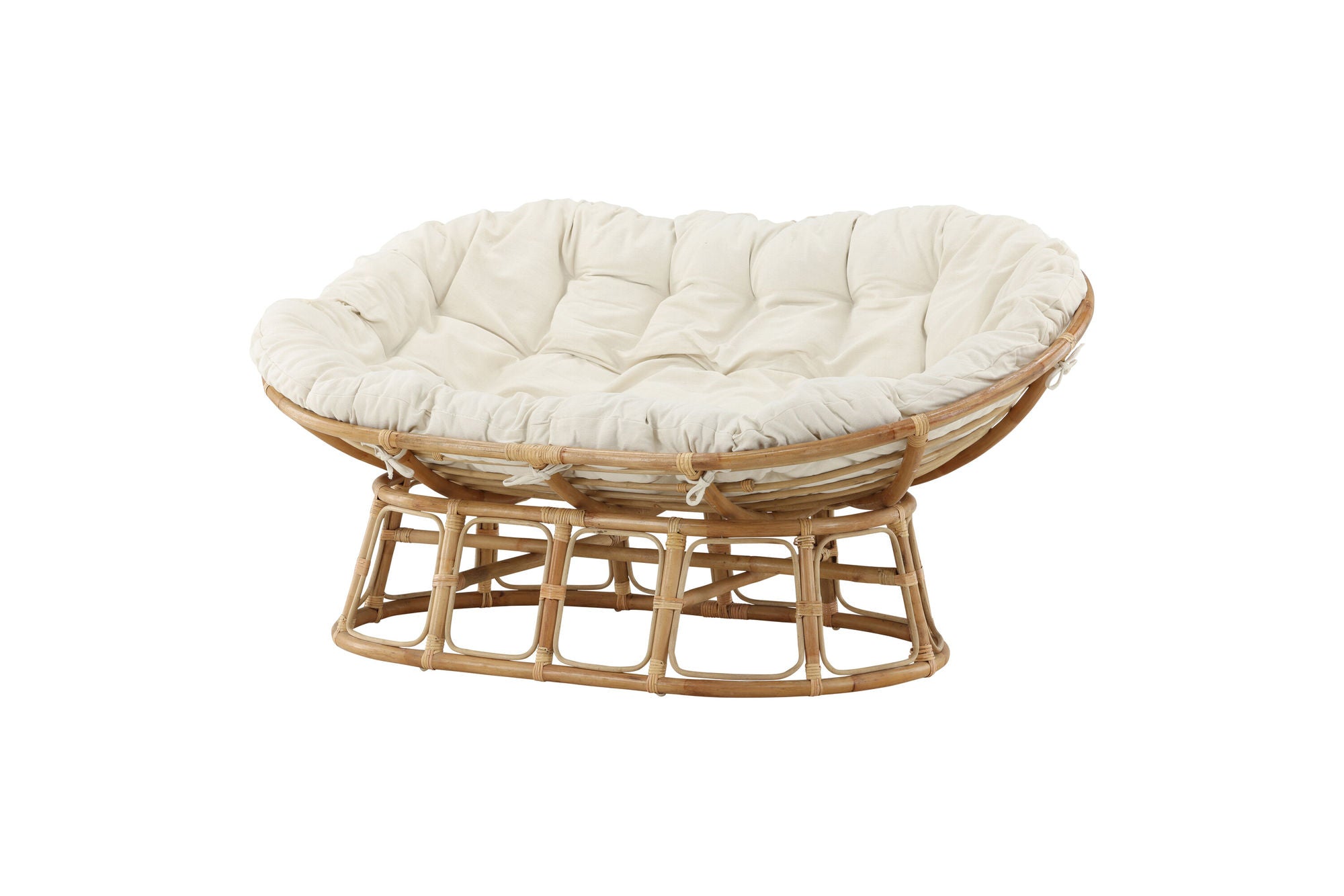 Venture Home Mamasan Rattan Love Seat Nature - Double - Offwhite cushion - Ersätter 2107-101
