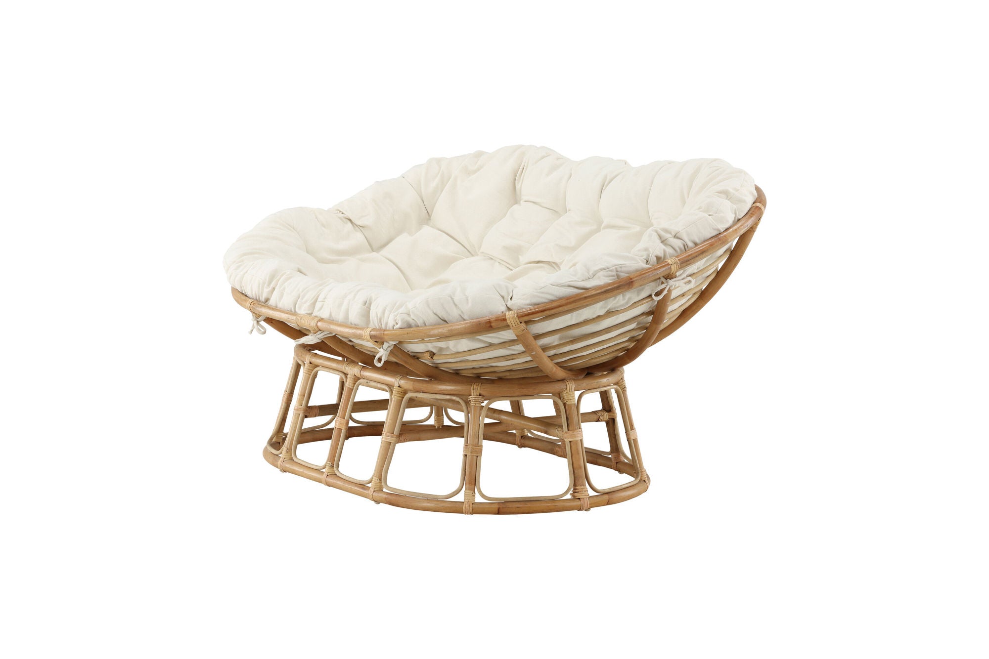 Venture Home Mamasan Rattan Love Seat Nature - Double - Offwhite cushion - Ersätter 2107-101