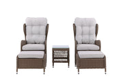 Venture Home Washington Folding Lounge set - Nature/Nature - Ersätter 8192-089