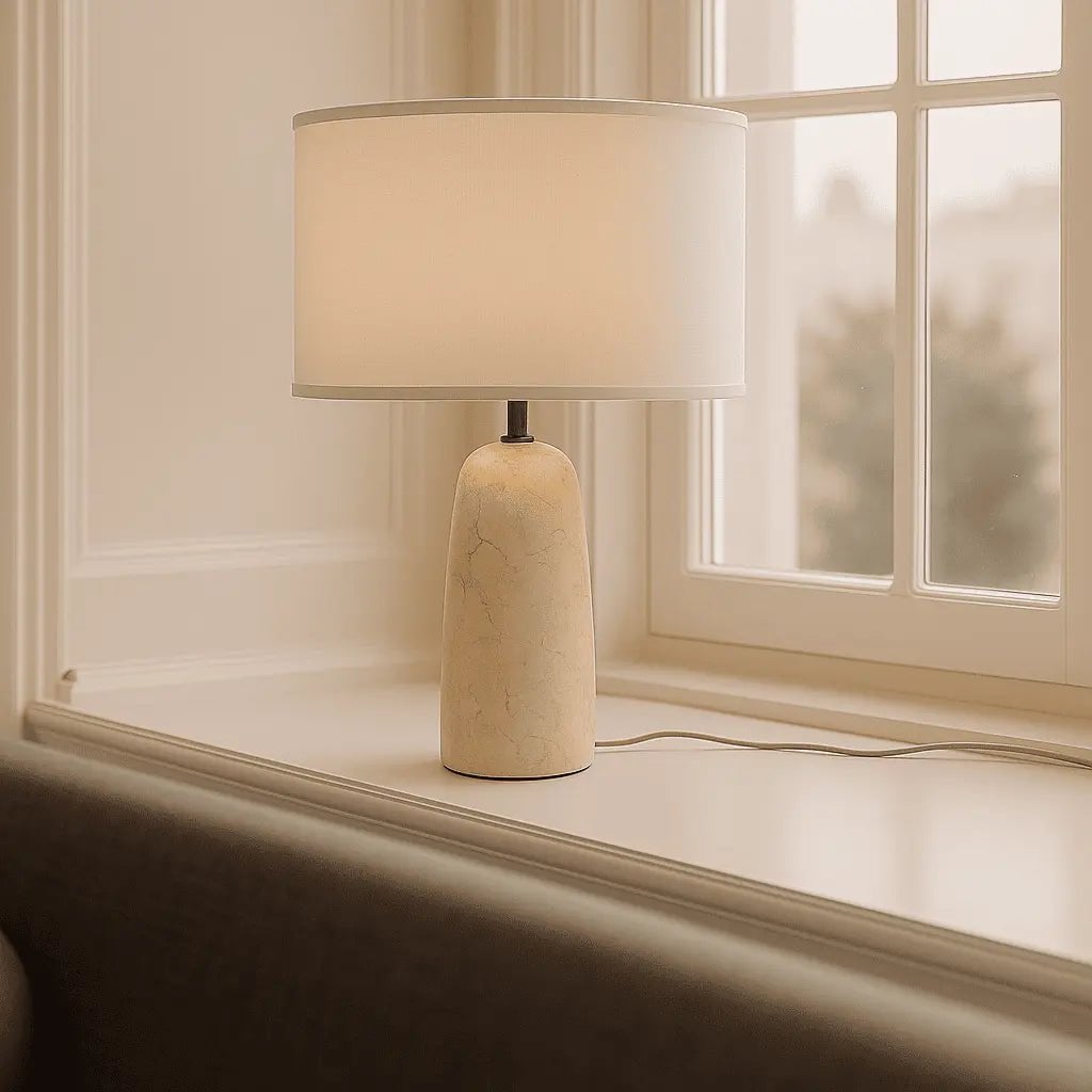 Charlotte marmor bordlampe