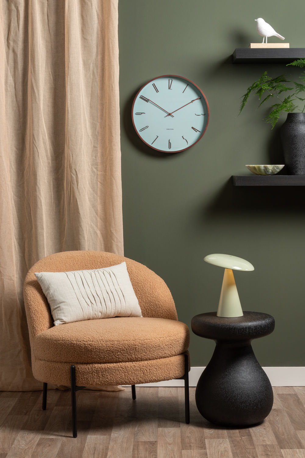 KARLSSON Wall clock Scandia misty blue