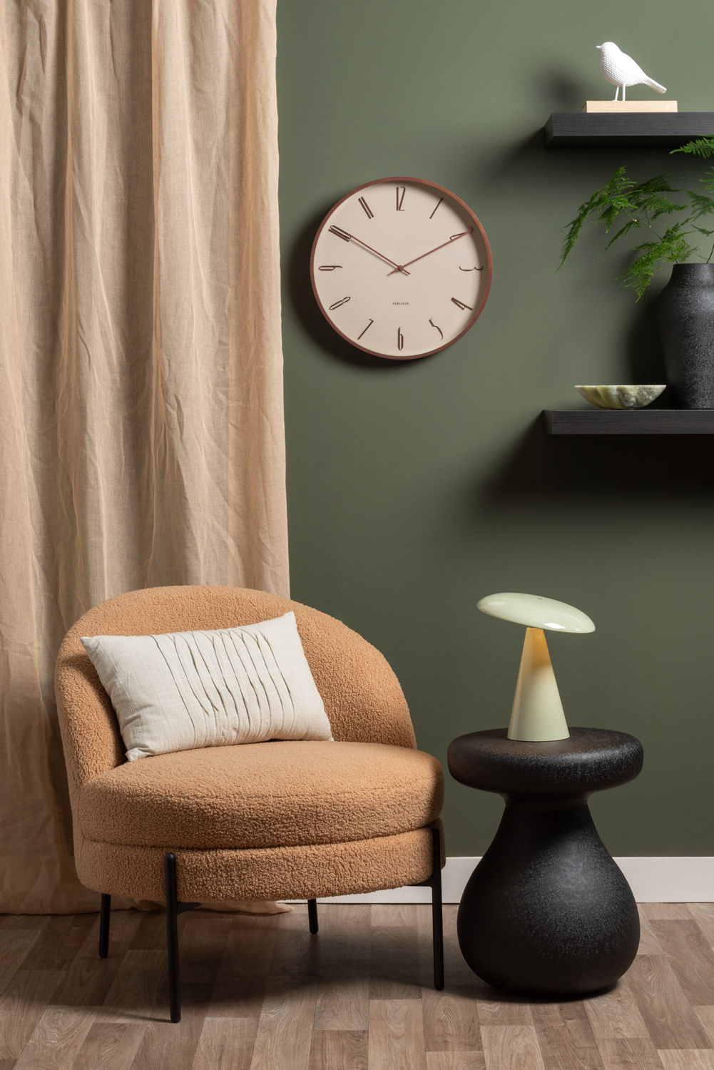 KARLSSON Wall clock Scandia warm grey