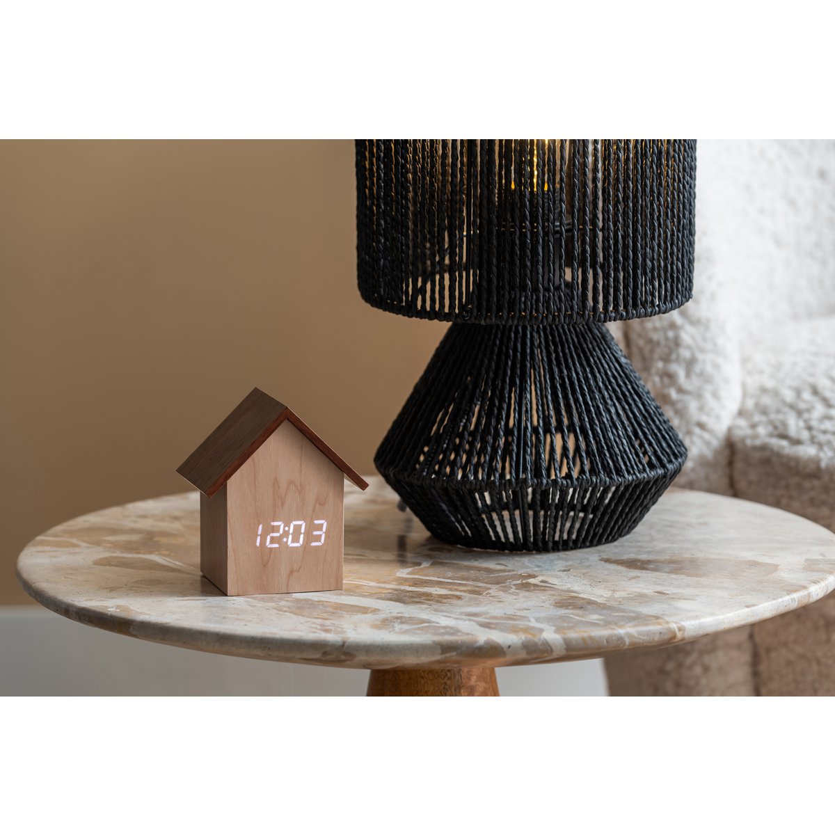 Sofabord/sidebord Force med marmor og mangotræ