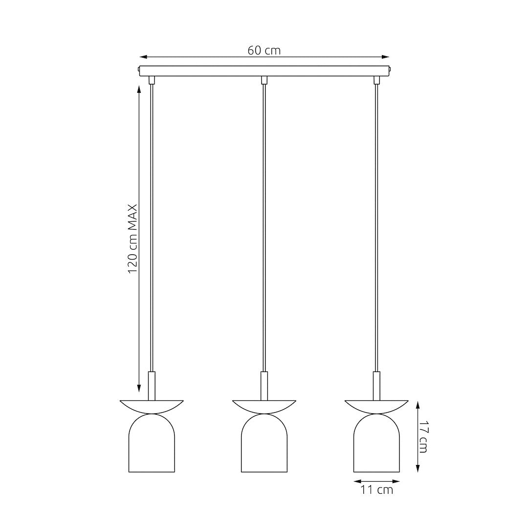 EGO 3 BL HVID Loftlampe