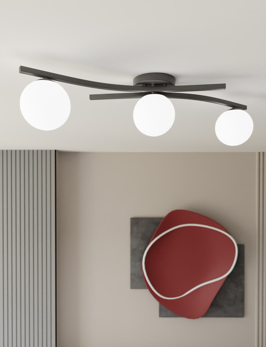 OPUS 3 BL OPAL Loftlampe